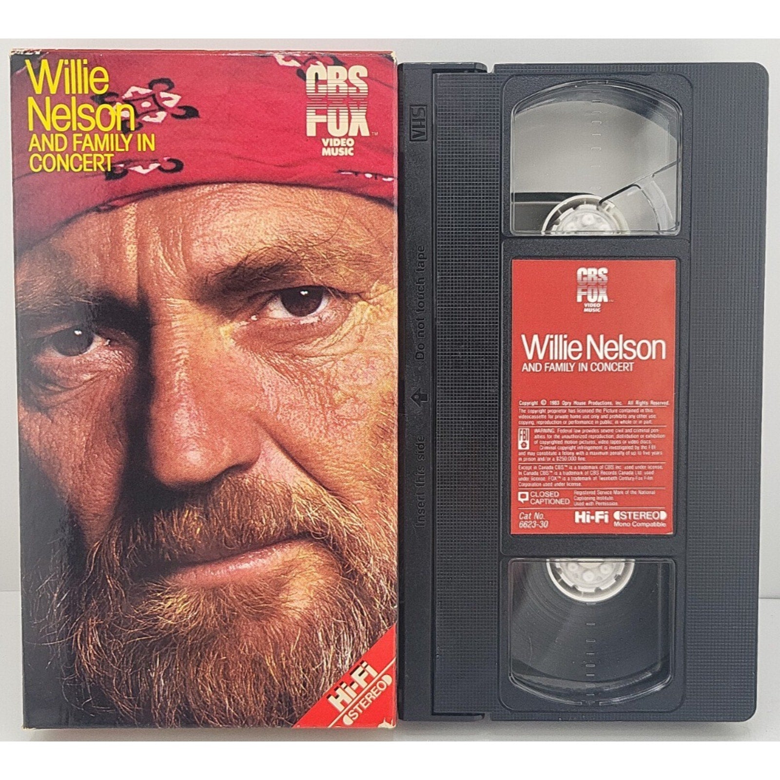 Willie Nelson And Family In Concert VHS CBS FOX Video 1984
