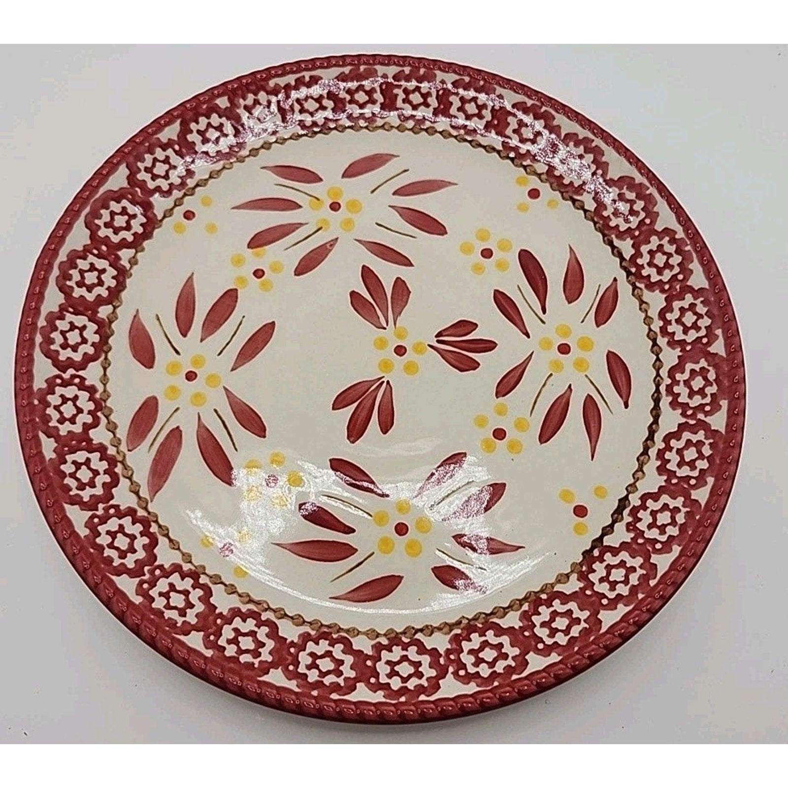 Temptations By Tara Old World Red Cranberry 8" Salad Plates Set of 4