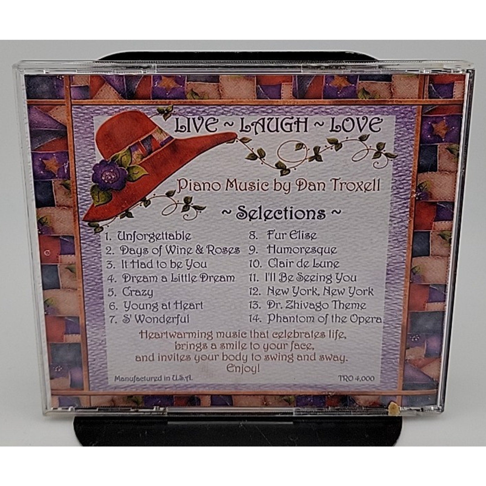 Live Laugh Love Pianist Dan Troxell CD