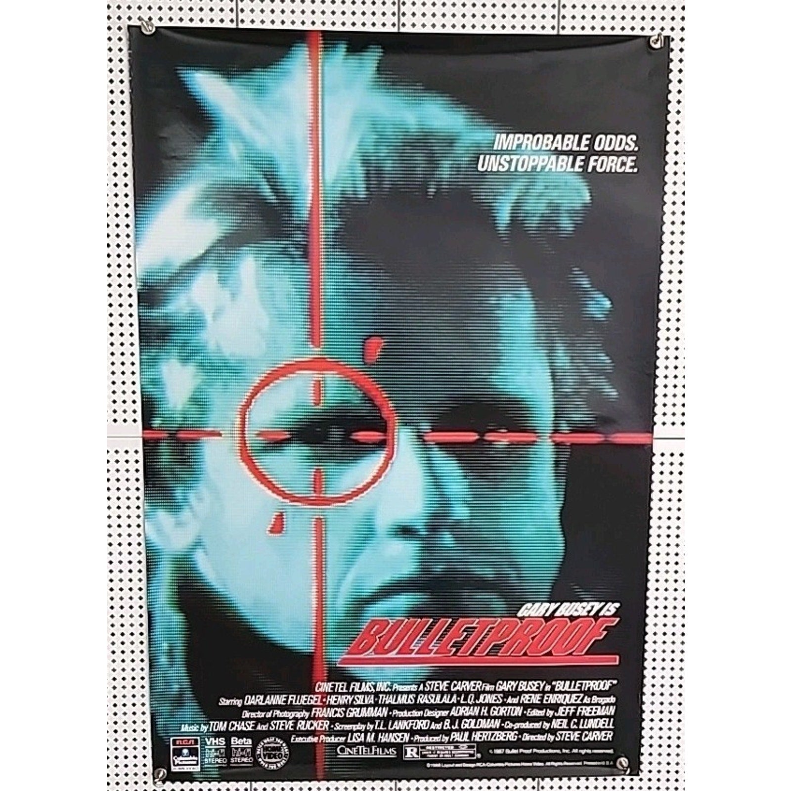 Original Gary Busey Is Bulletproof 1987 Movie Poster 27" X 40"