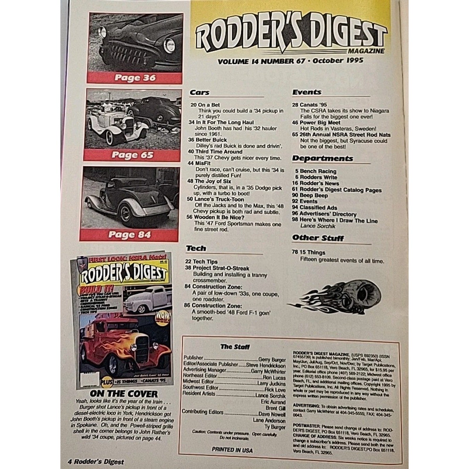 Rodder's Digest Magazine October 1995 Volume 14 Number 67