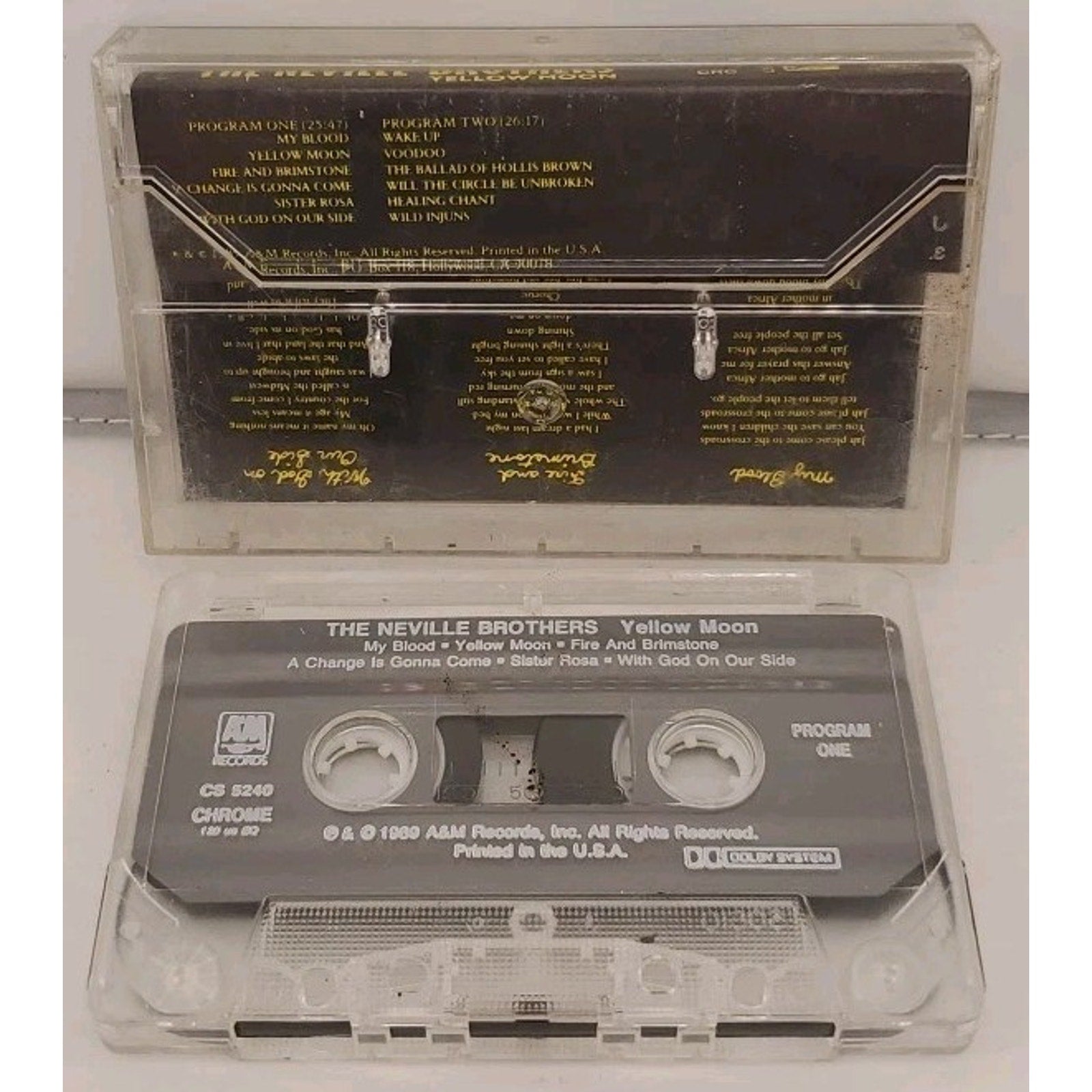 Yellow Moon by Neville Brothers (Cassette, Oct-1990, A&M Records)