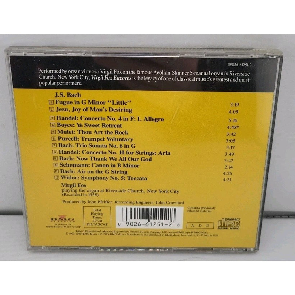 Organ Recital by Fox, Virgil (CD, 1993)