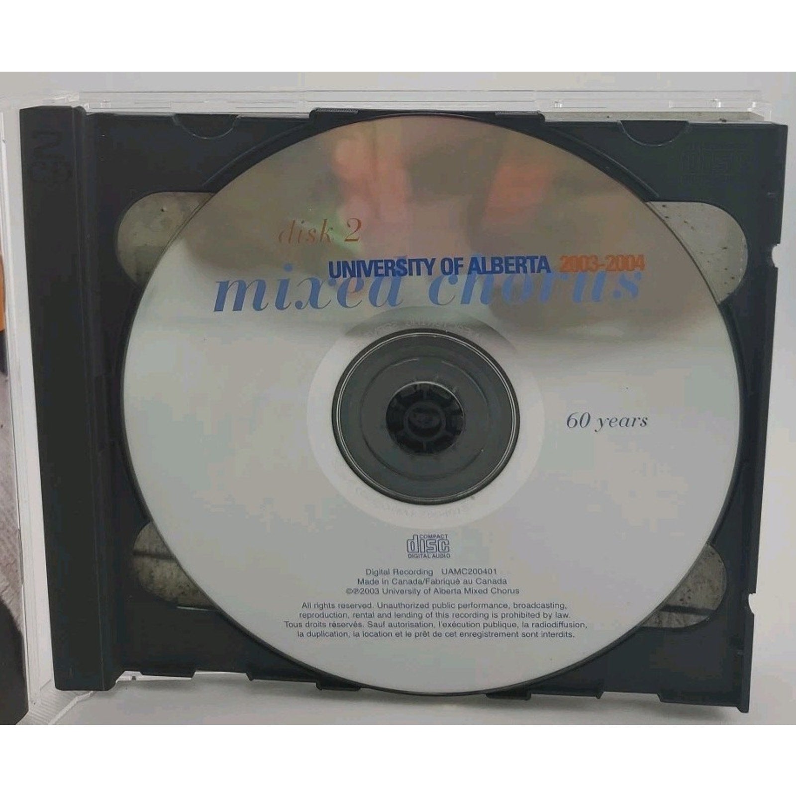 University Of Alberta Mixed Chorus 2003-2004 CD