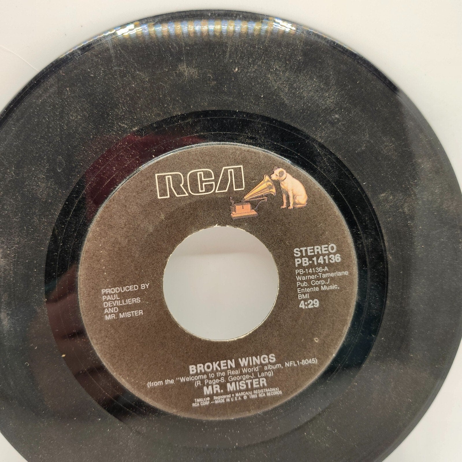 Uniform of Youth / Broken Wings by Mr. Mister (Record) - PB-14136
