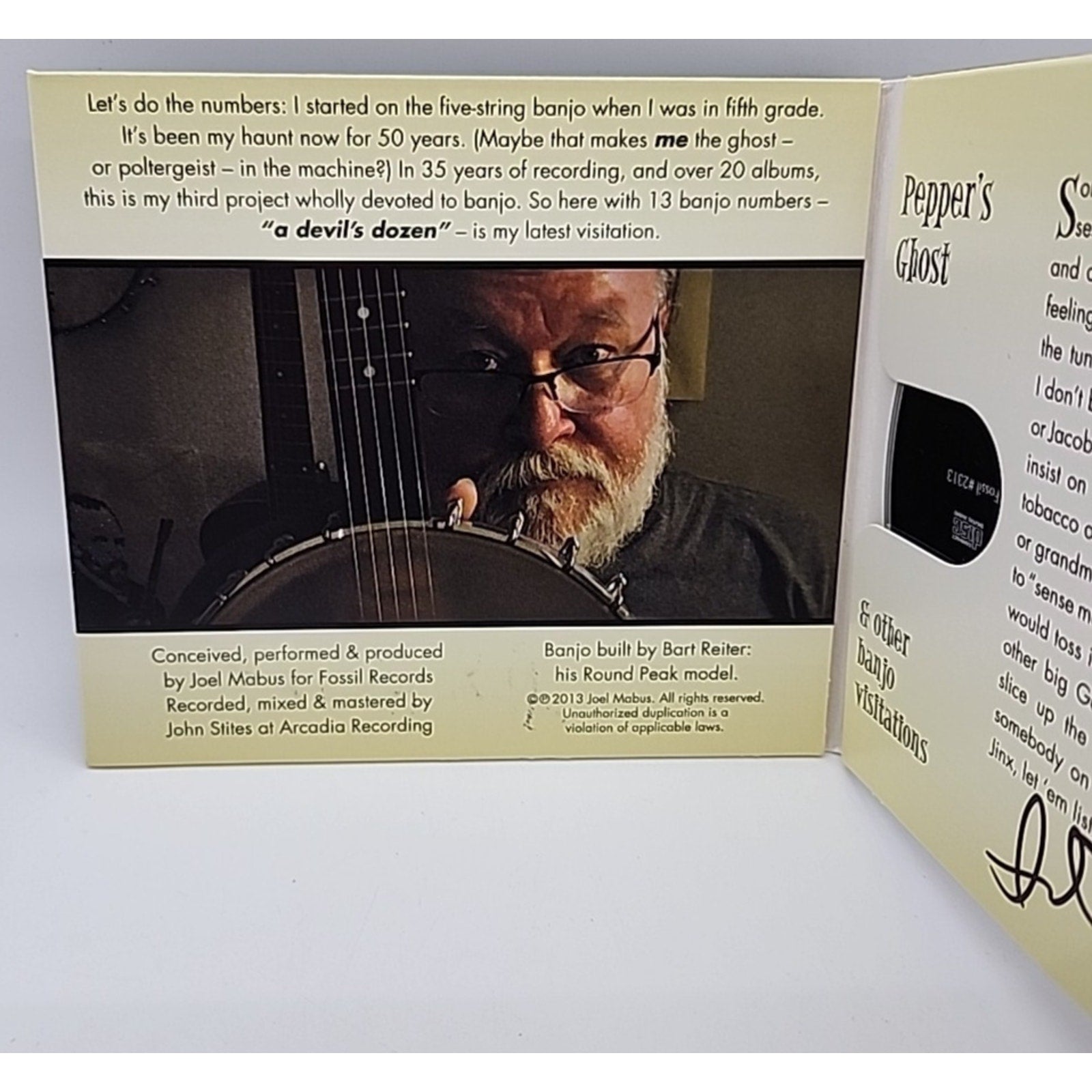 Pepper's Ghost & Other Banjo Visitations [Digipak] by Joel Mabus (CD, 2013)