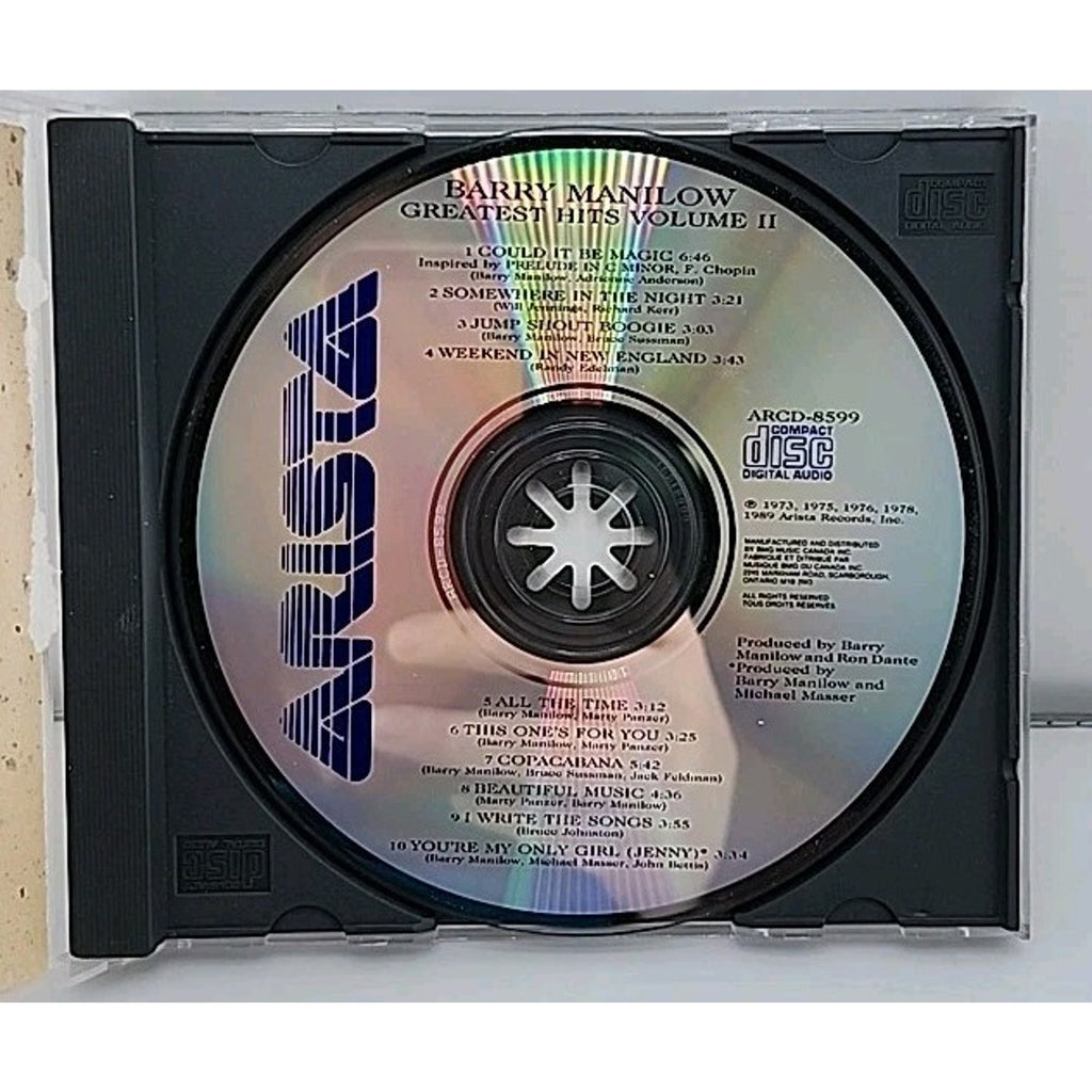 Greatest Hits, Vol. II [1989] by Barry Manilow (CD, Apr-1989, Arista)