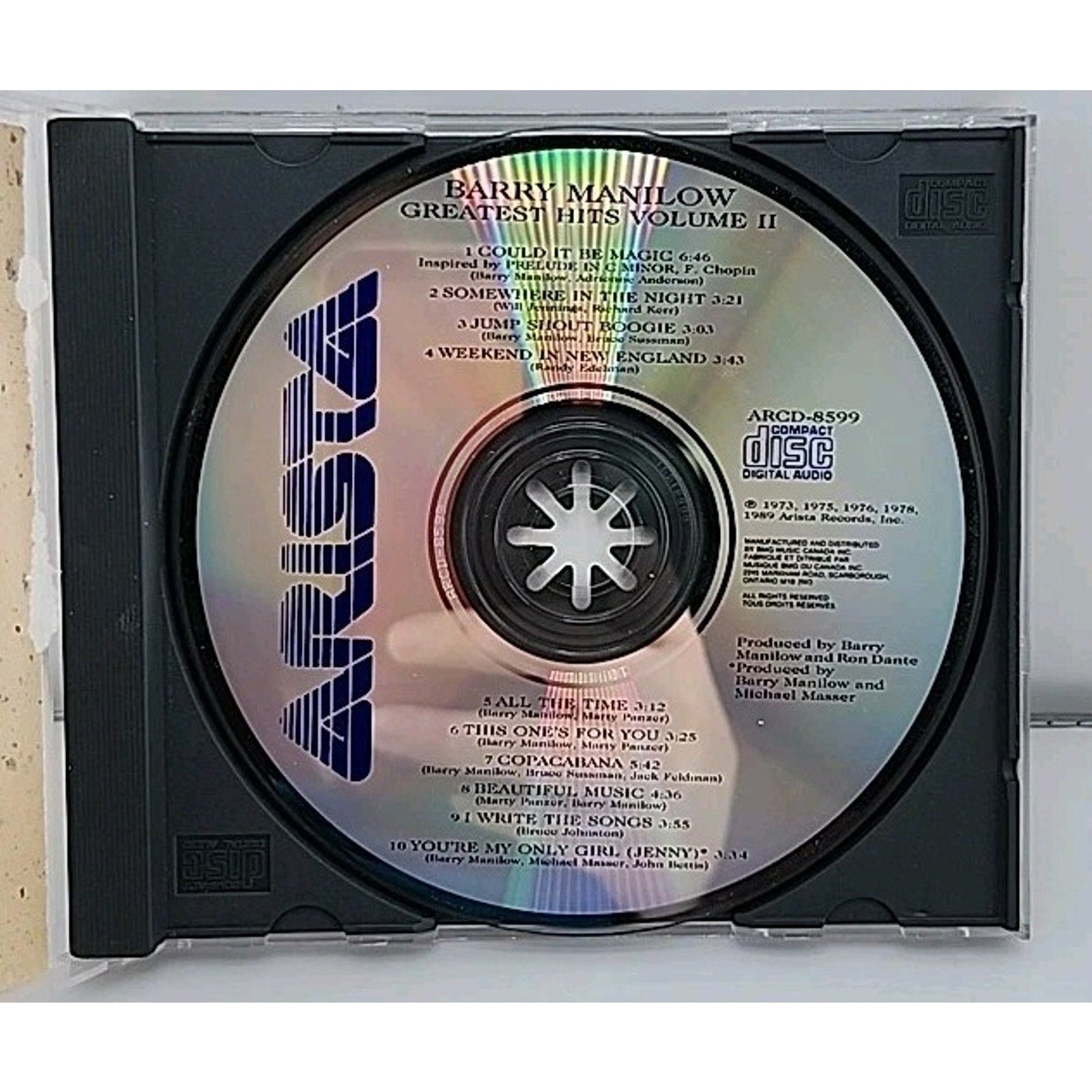 Greatest Hits, Vol. II [1989] by Barry Manilow (CD, Apr-1989, Arista)