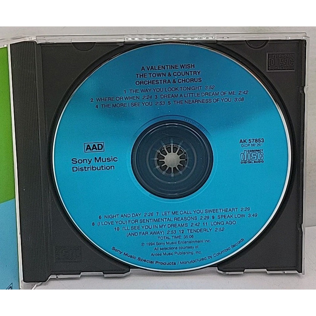 Valentine Wish by Town & Country Orchestra & Chorus (CD, Feb-1994, Sony Music...