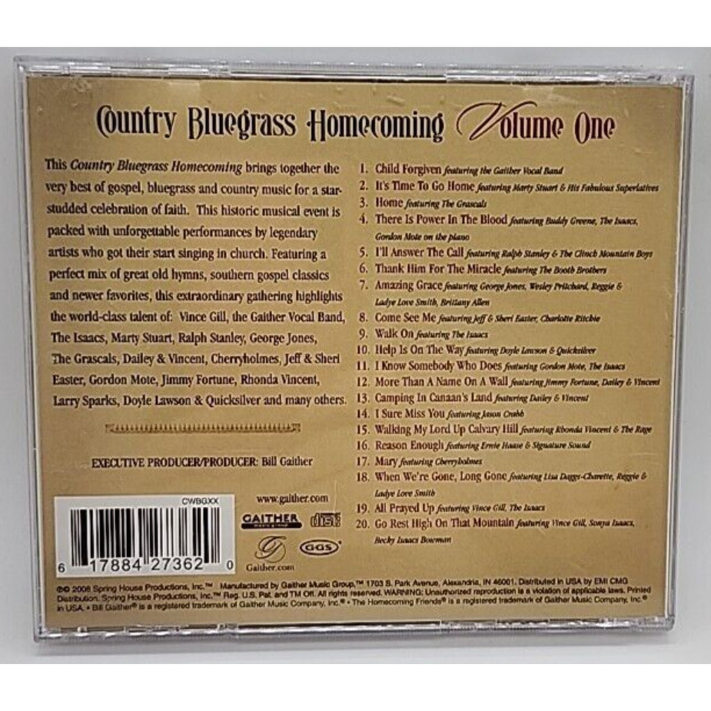 Country Bluegrass Homecoming Volume 1 CD 2008 Gaither Gospel Series