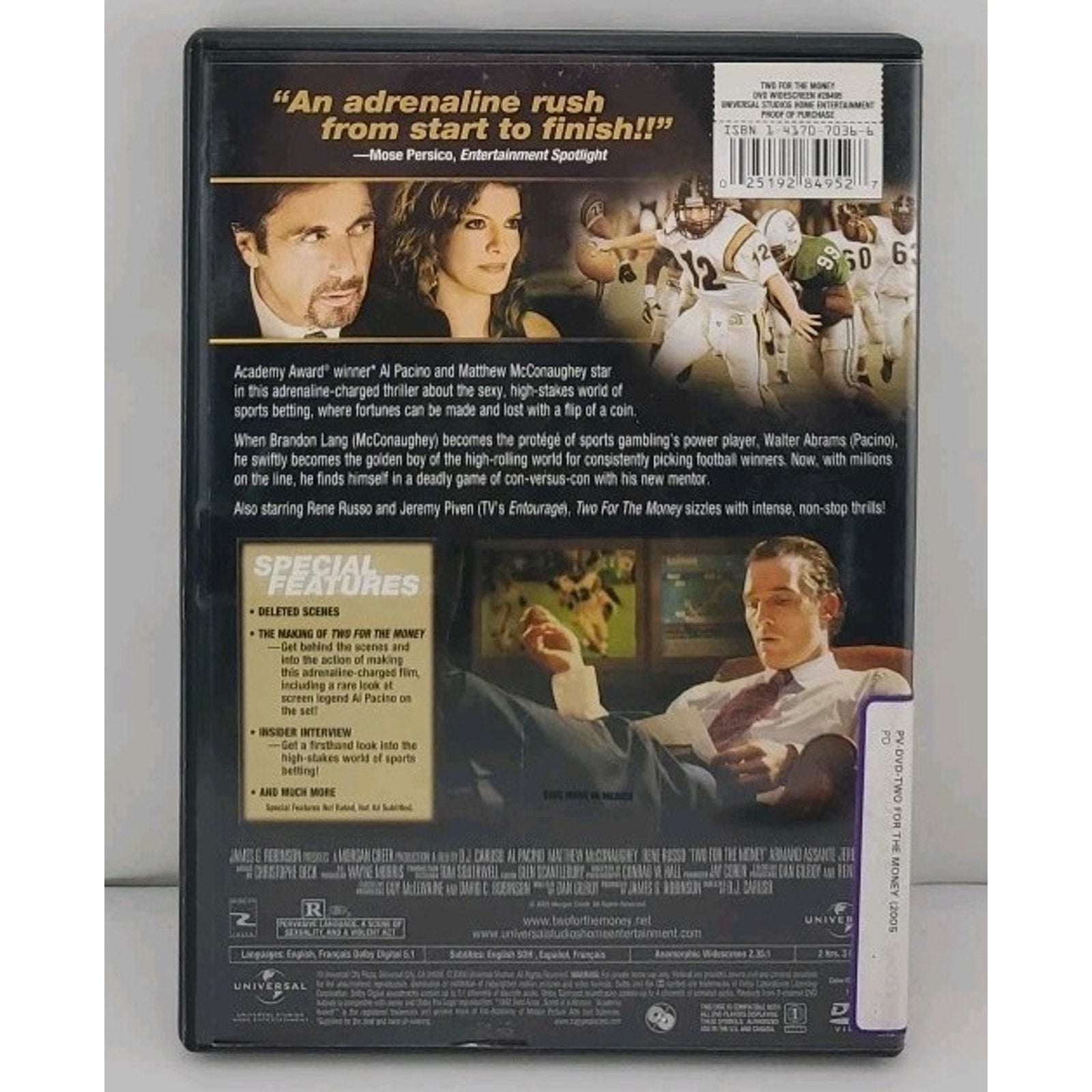Two for the Money (DVD, 2005)