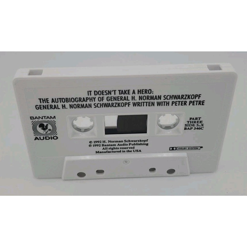 General H. Norman Schwarzkopf It Doesnt Take A Hero 4 Parts Cassette