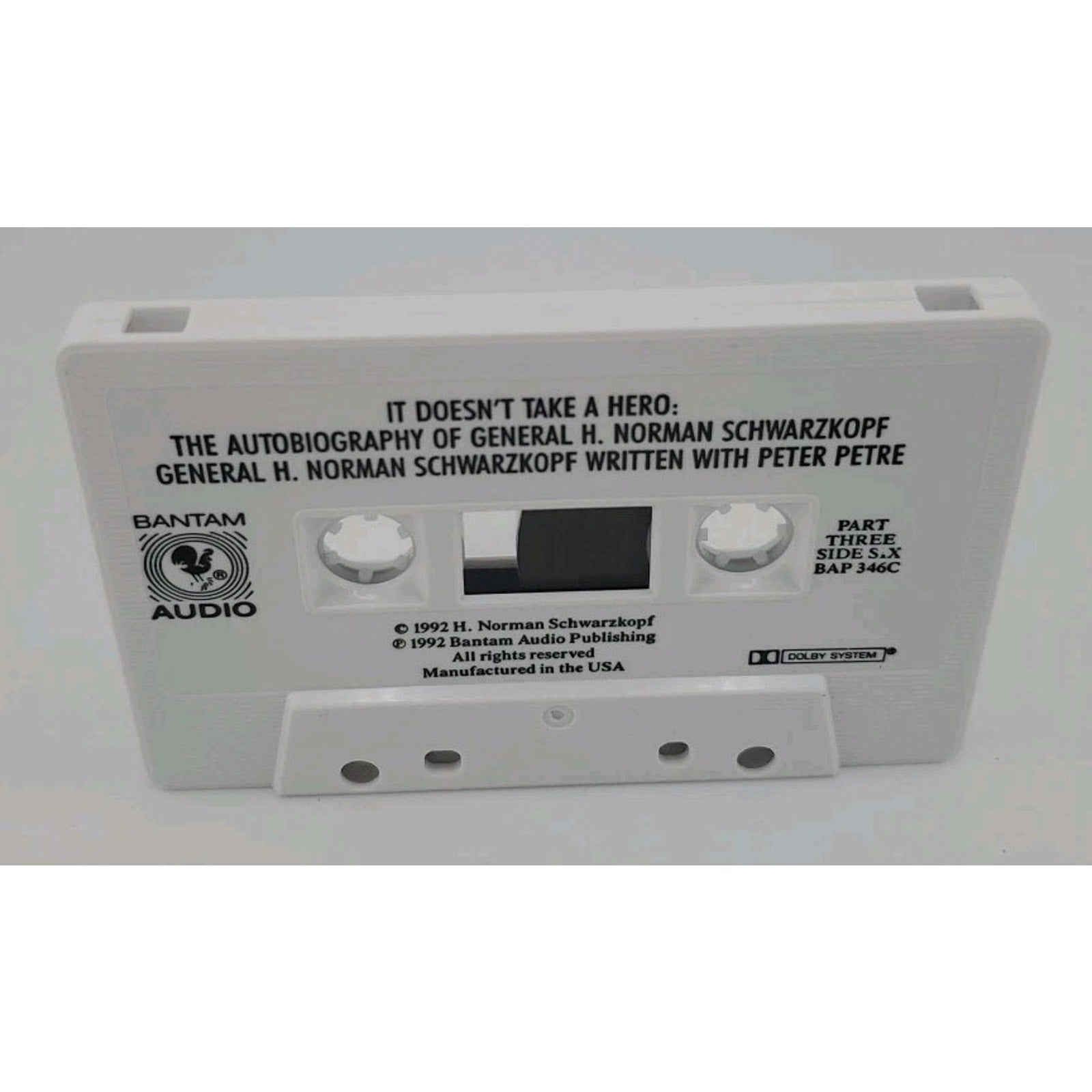 General H. Norman Schwarzkopf It Doesnt Take A Hero 4 Parts Cassette