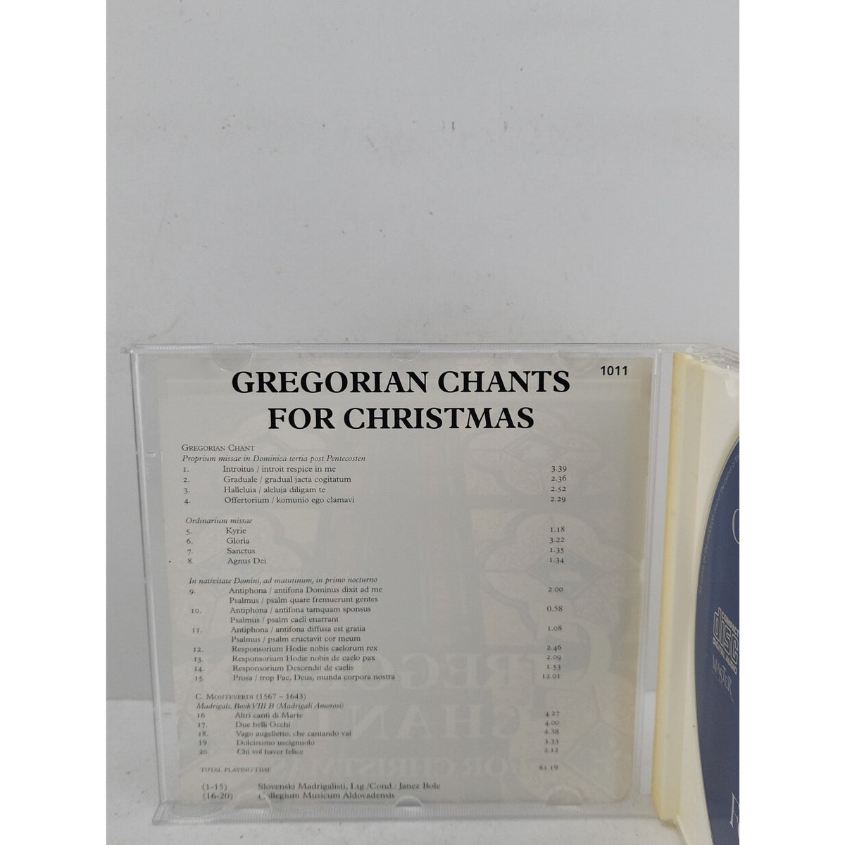 Gregorian Chants for Christmas CD Album Classical Christmas Music