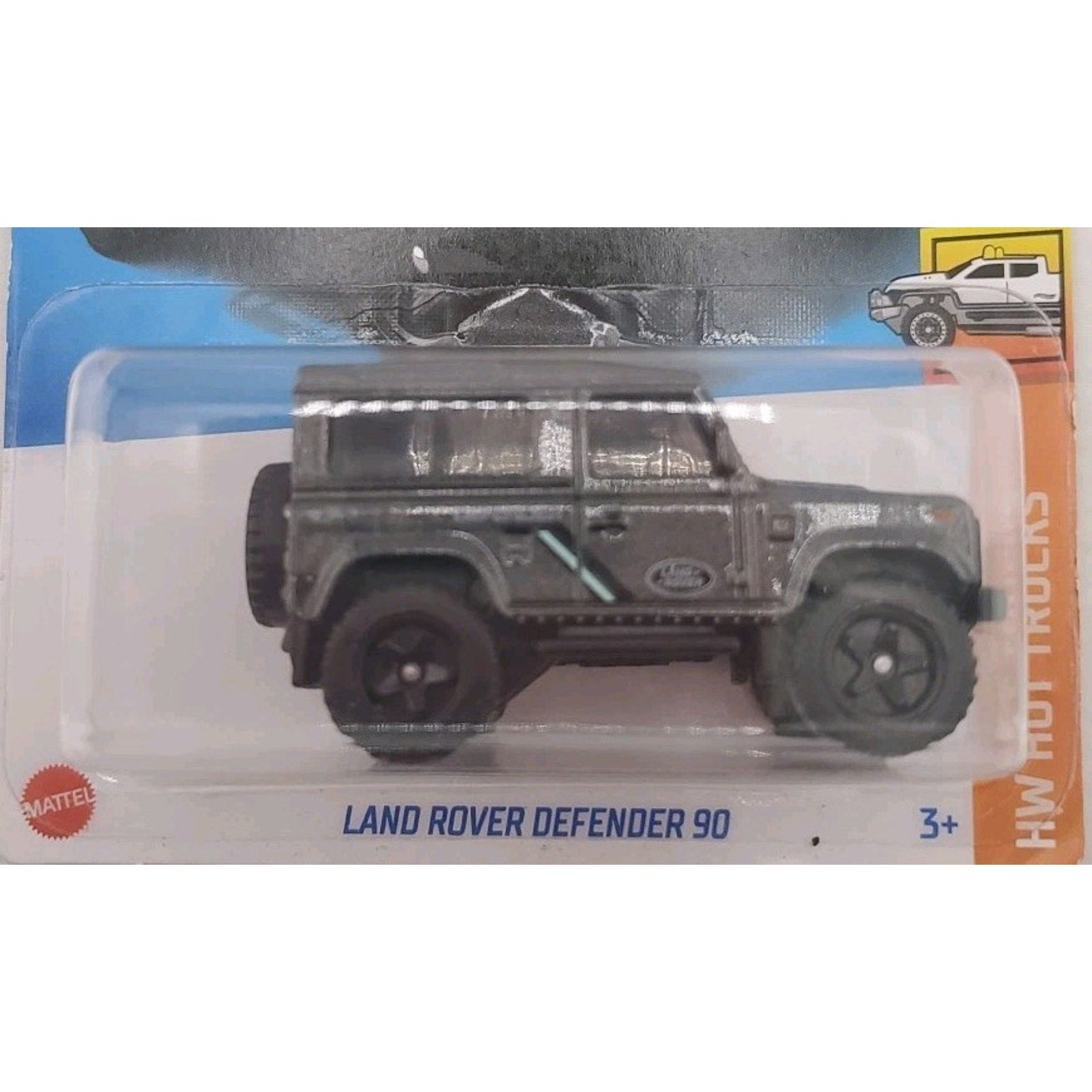 Hot Wheels Land Rover Defender 90 Metallic Charcoal 2023 HW Hot Trucks 10/10