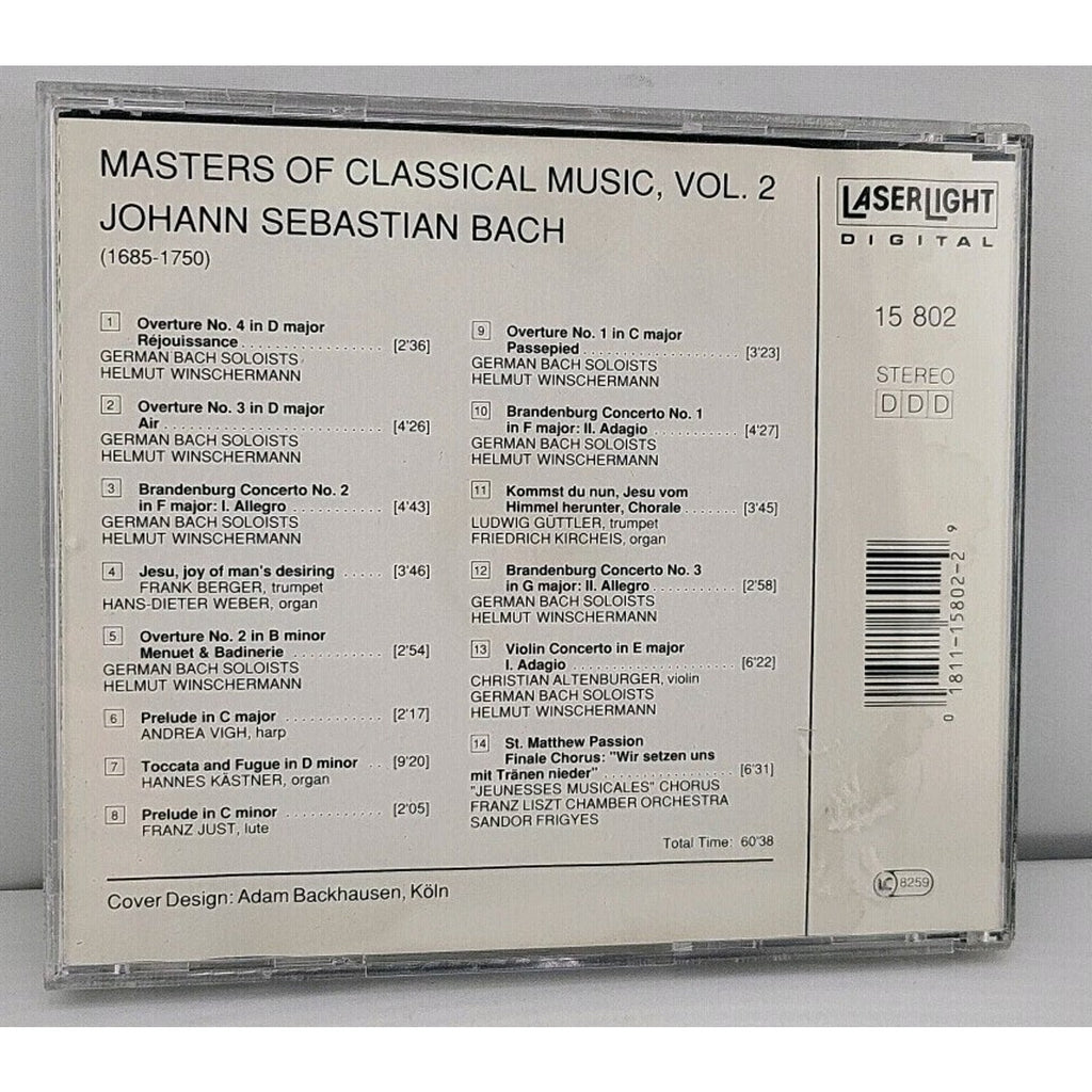 Masters of Classical Music by J.S. Bach (CD, 1990) Vol. 2