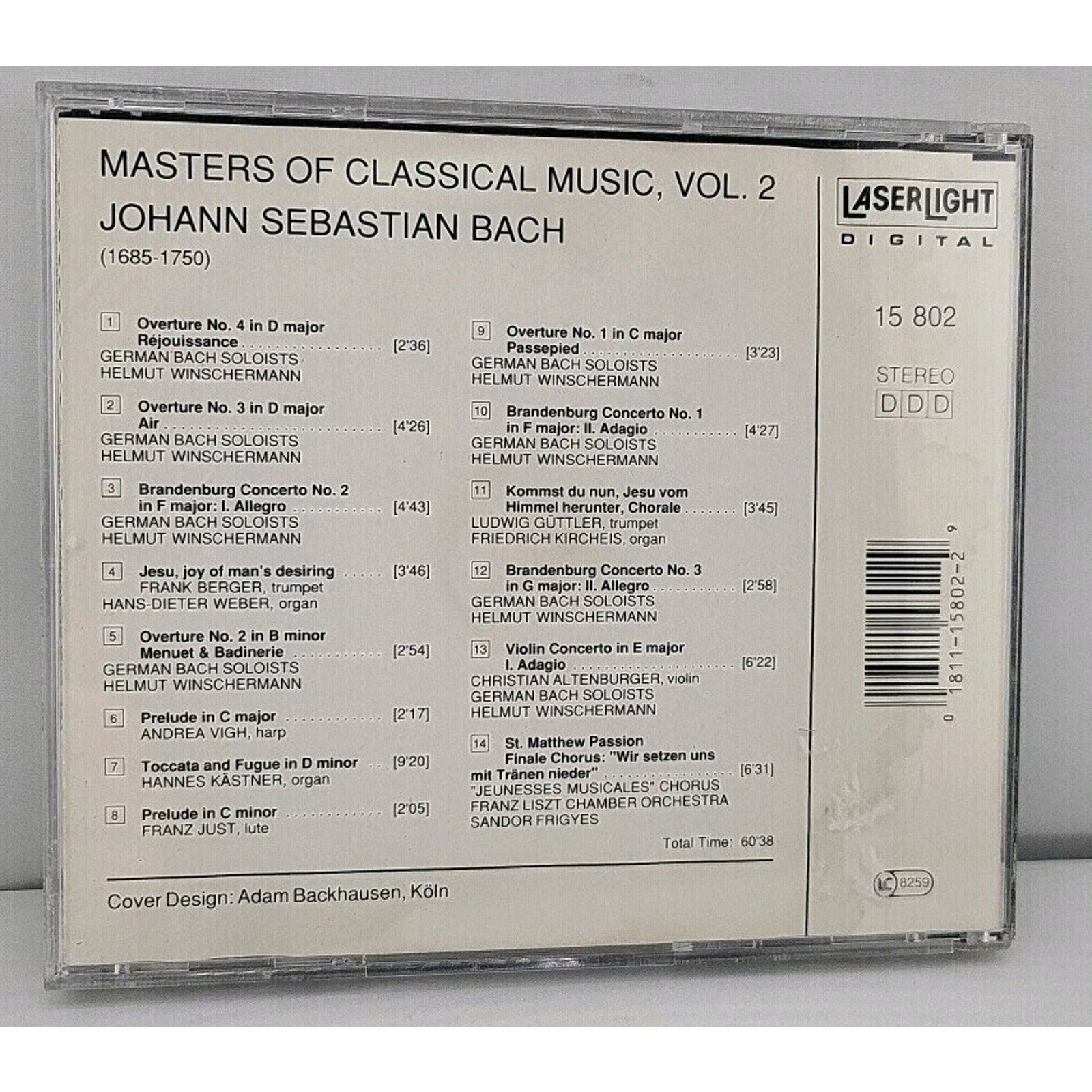Masters of Classical Music by J.S. Bach (CD, 1990) Vol. 2