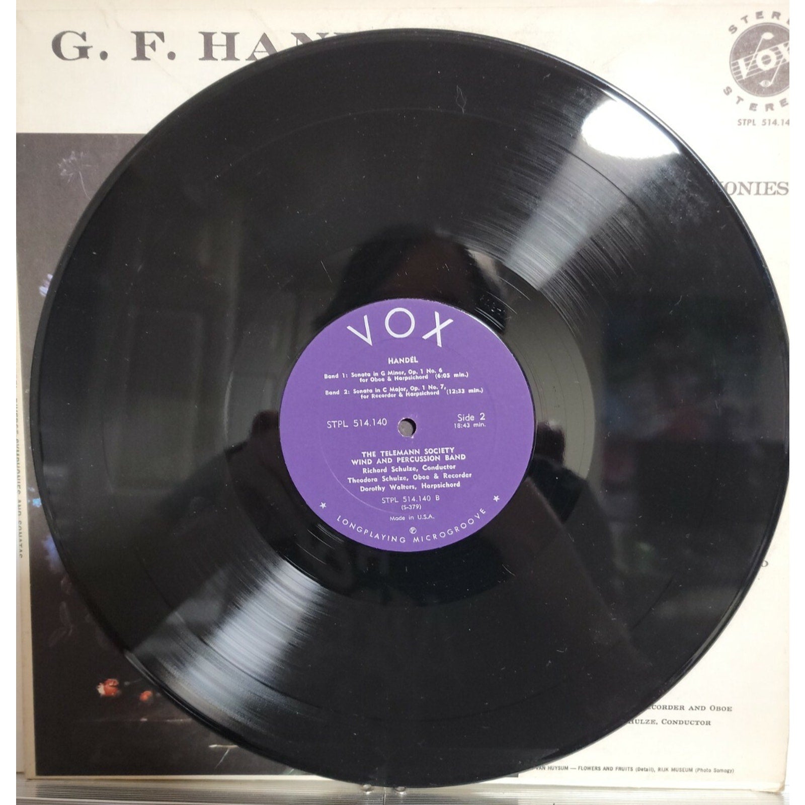 G. F. Handel - Diverse Symphonies - Sonatas For Recorder and Oboe (Vinyl)