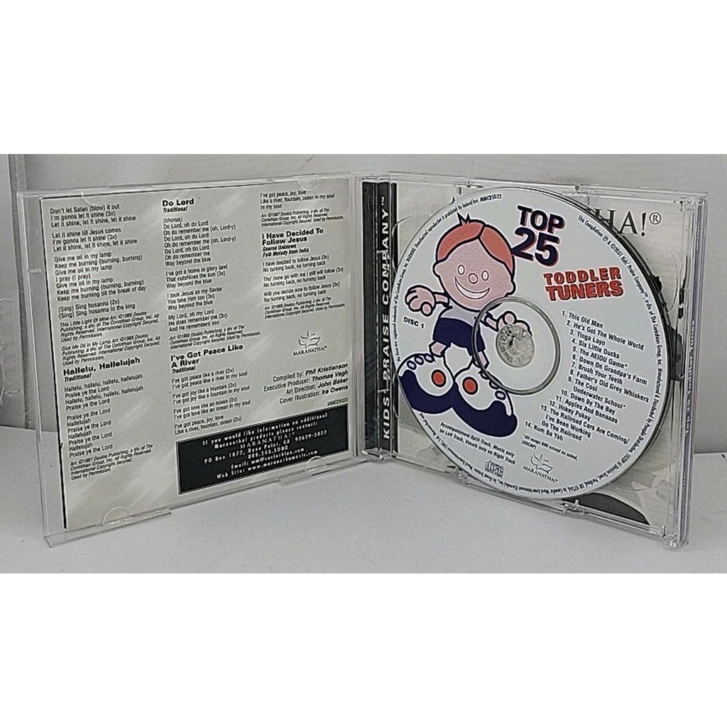 Top 25 Toddler Tunes by Various Artists (CD, Apr-2001, 2 Discs, Maranatha Music)