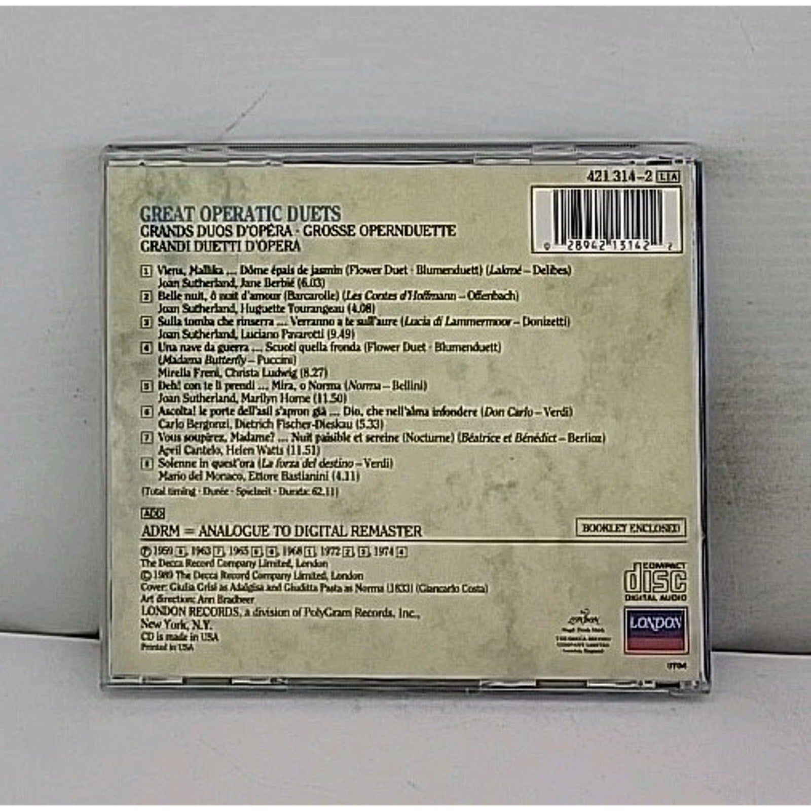 Great Operatic Duets by Superland, Dame Joan (CD, 2008)