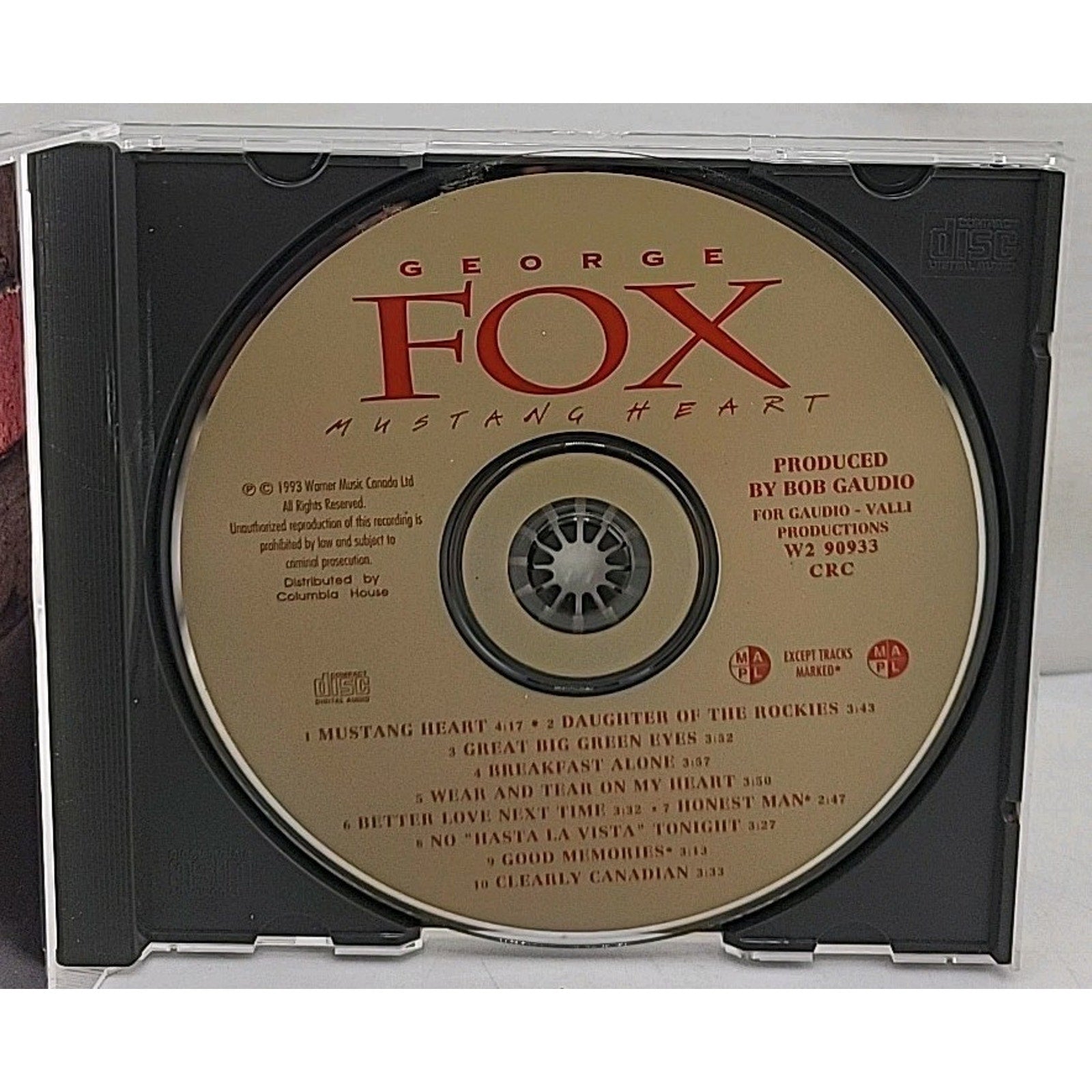 George Fox - Mustang Heart (CD, 1993)