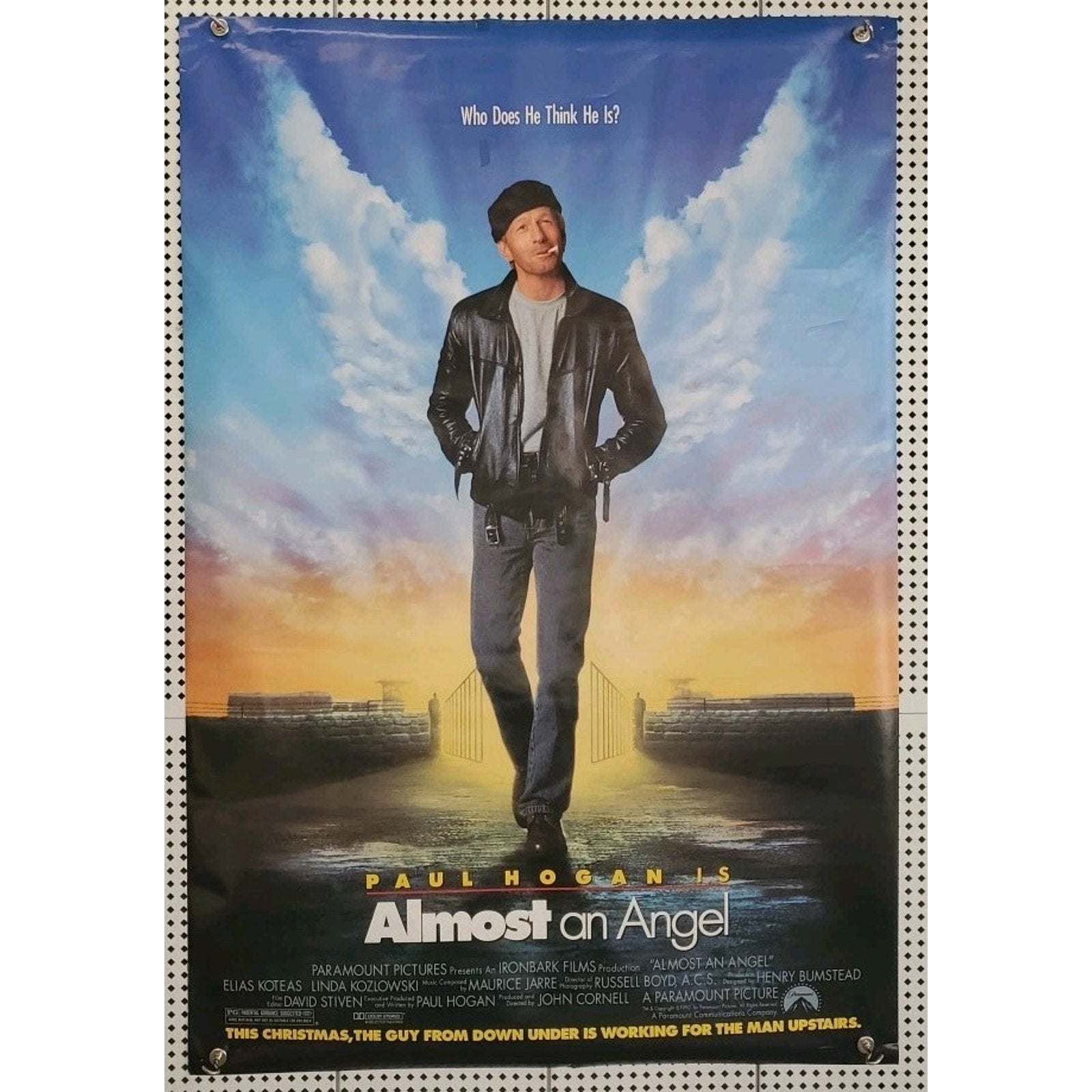 Paul Hogan Linda Kozlowski Almost An Angel Original Movie Poster 27x40 DS