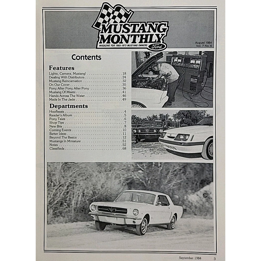 Mustang Monthly Magazine - September 1984 - Vol. 7 No. 7