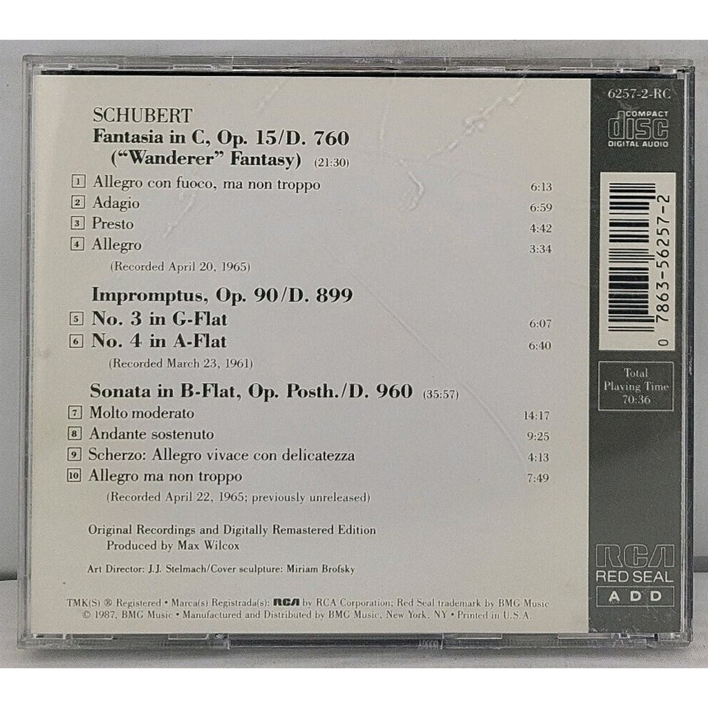 Rubinstein Collection-Schubert by F. Schubert (CD, 1990)
