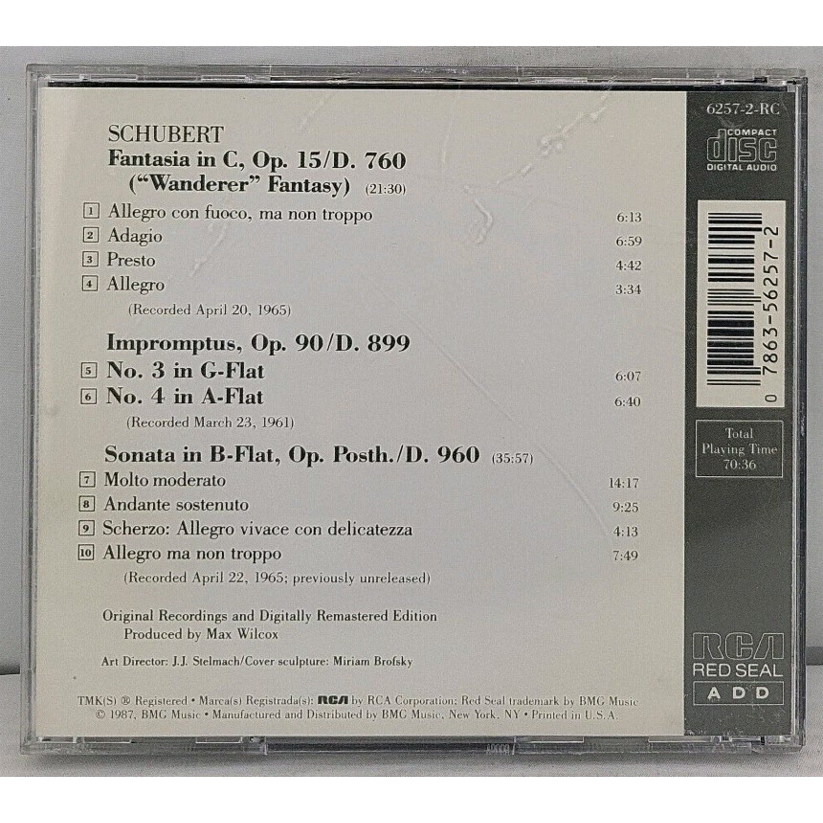 Rubinstein Collection-Schubert by F. Schubert (CD, 1990)