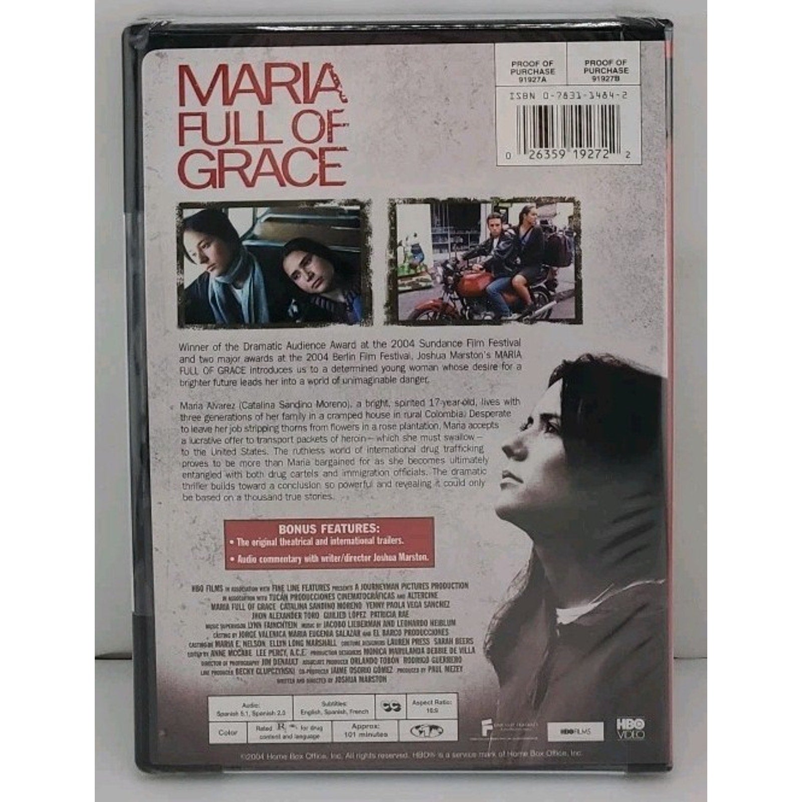 Maria Full of Grace (DVD, 2004) *Brand New*