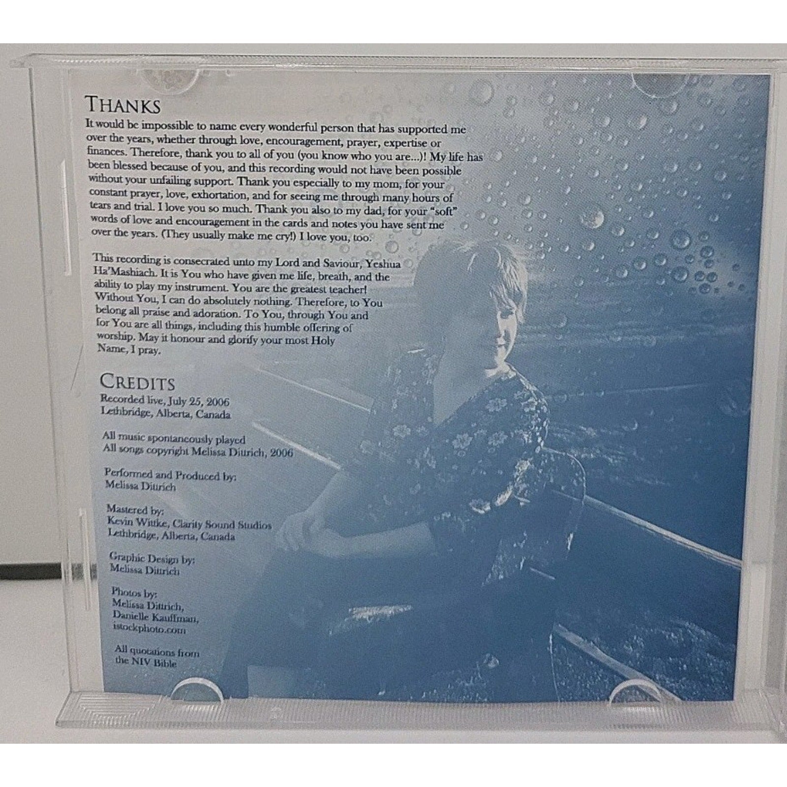 Voice of Many Waters Melissa Dittrich Music CD Album