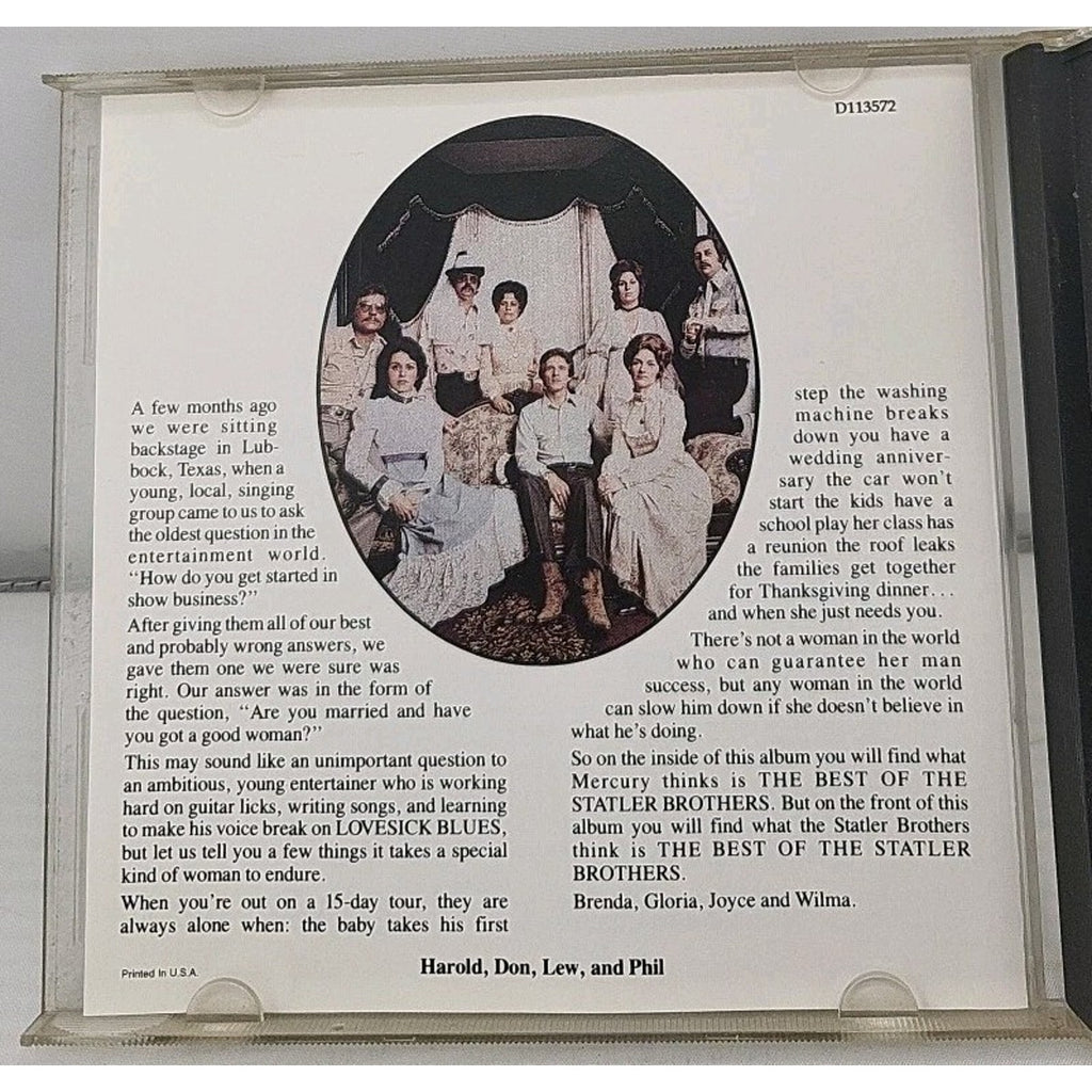 The Best Of The Statler Bros CD
