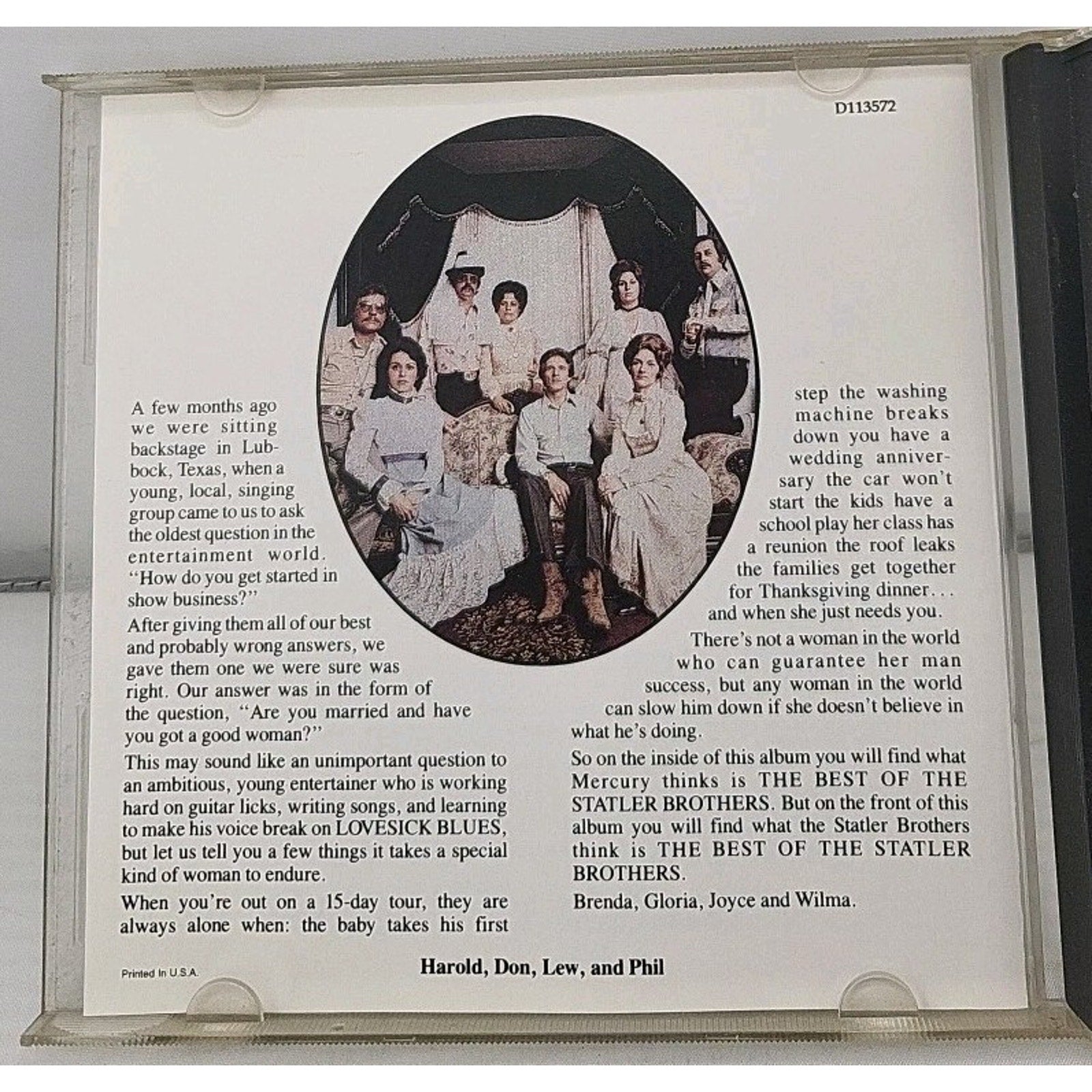 The Best Of The Statler Bros CD