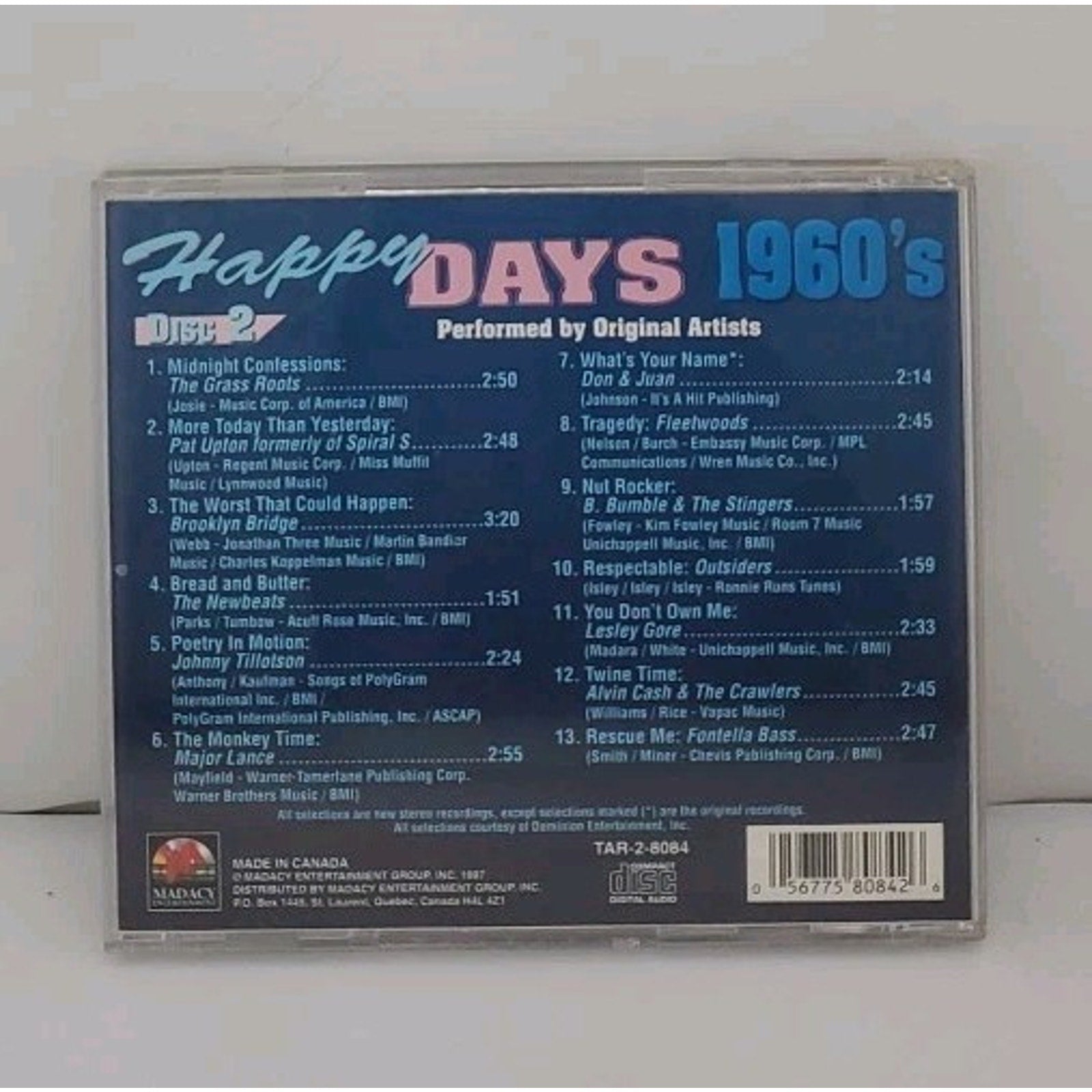 1960's Happy Days Various Artists Disc 2 (CD)