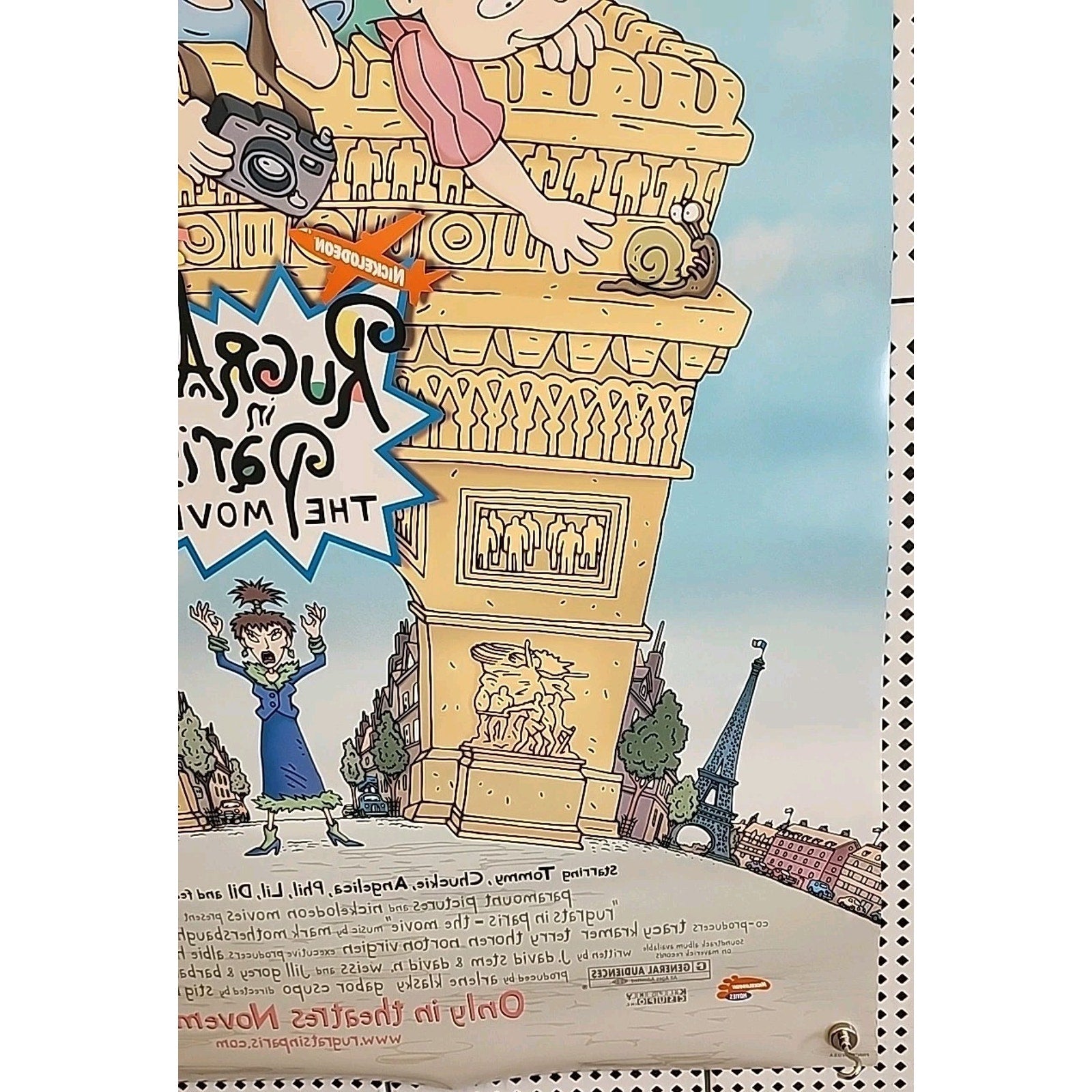 2000 Rugrats in Paris The Movie Double Sided 27" x 41" Theatrical Movie Poster