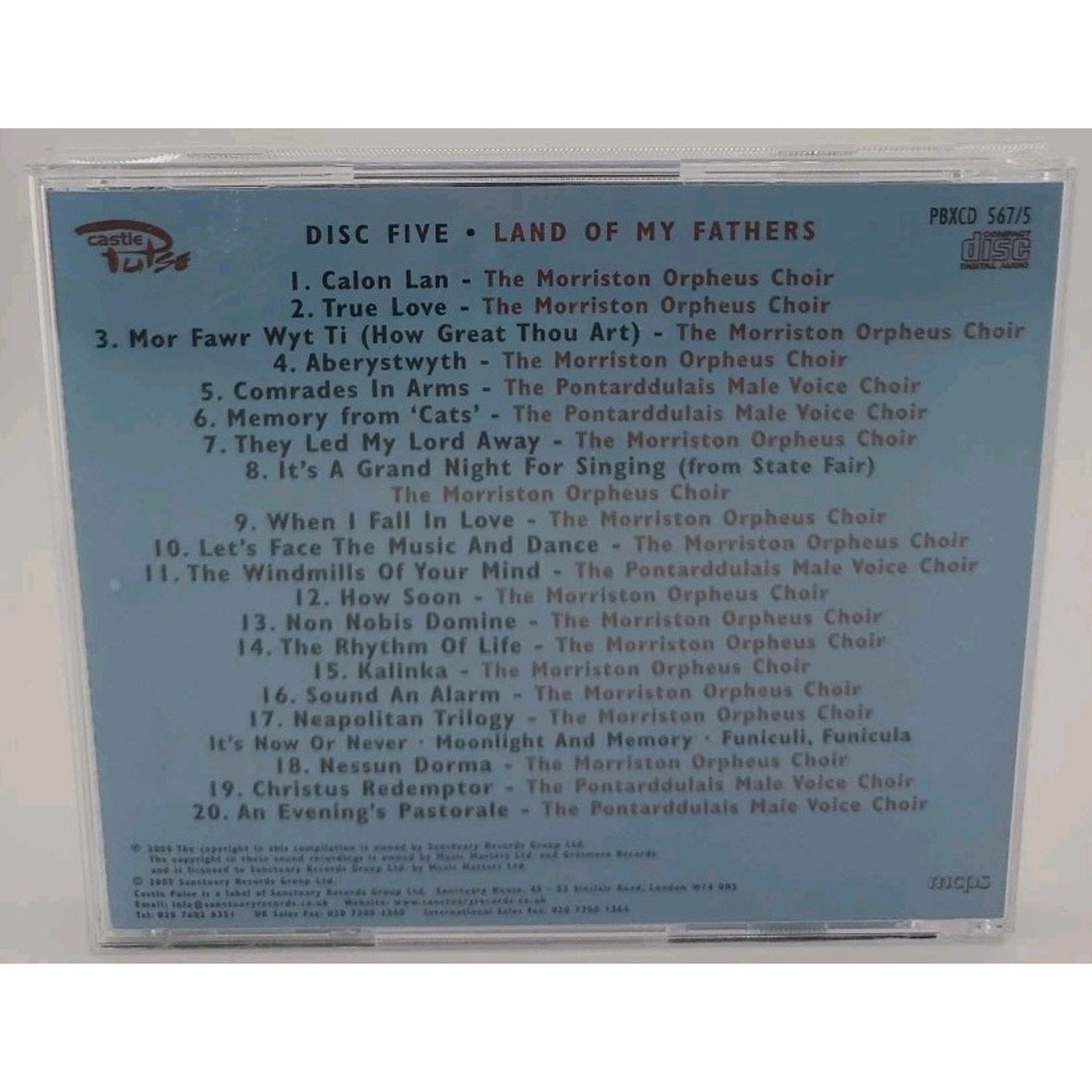 Land Of My Fathers: 100 Great Welsh Choir Favourites Disc 5 (CD)