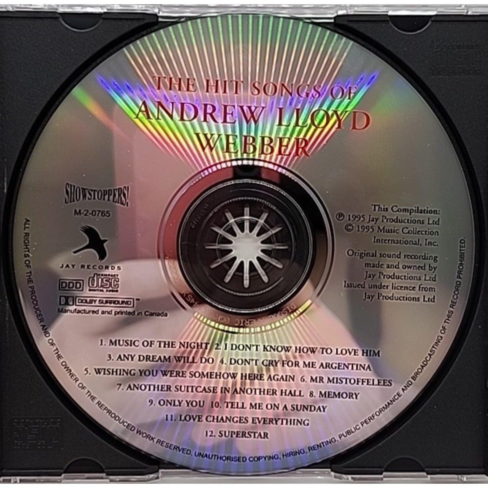 Hit Songs of by Andrew Lloyd Webber (CD, 1995)