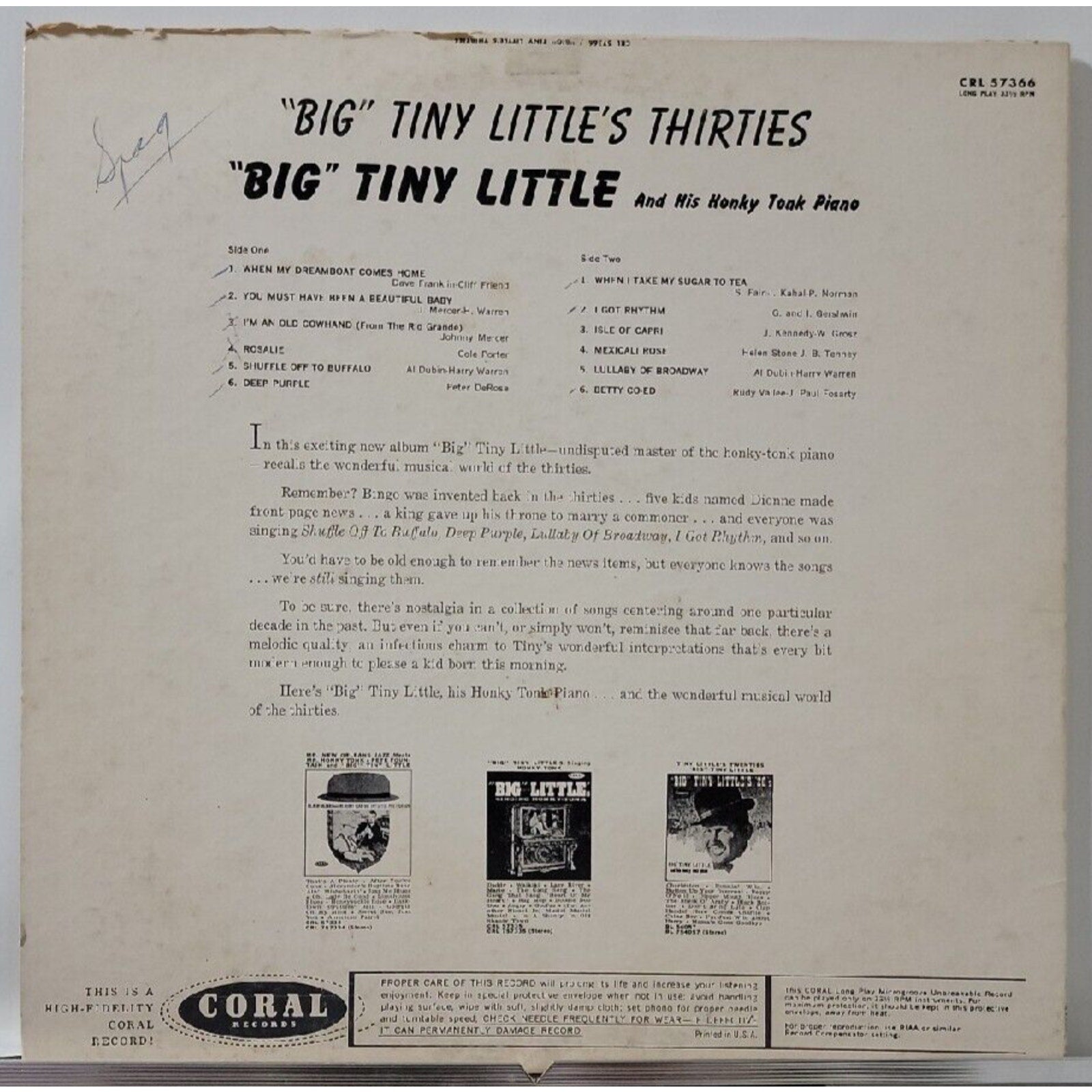 Big Tiny Little’s Thirties - CRL 57366 (Record)