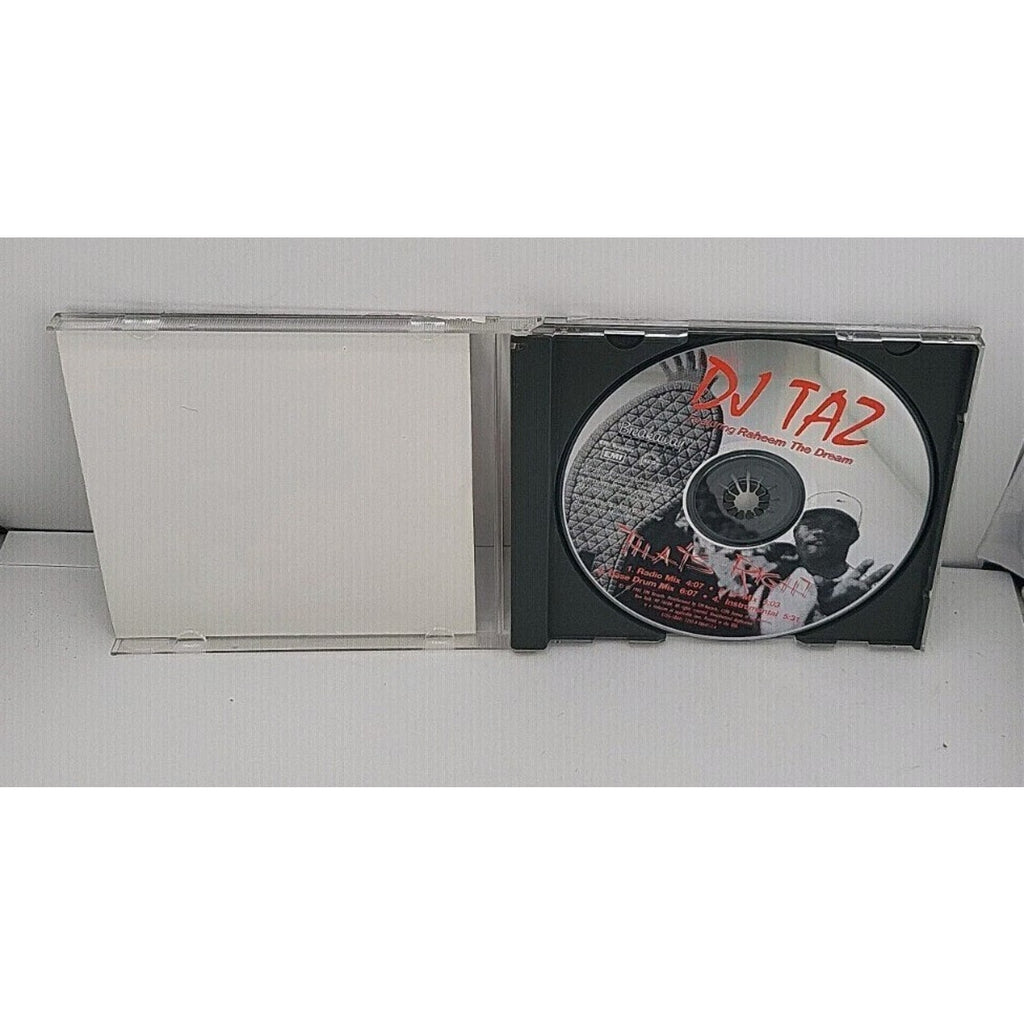 DJ Taz CD Single That's Right 4 tracks 1997