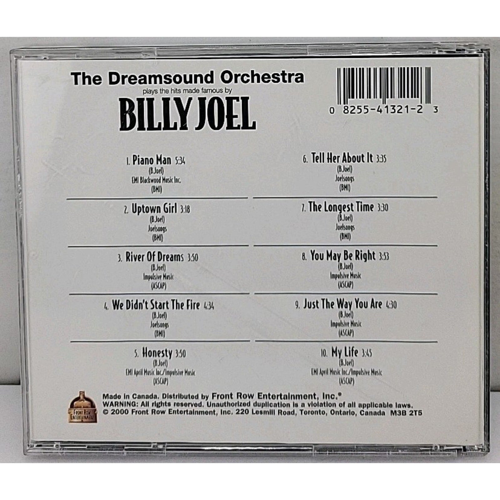 The Dreamsound Orchestra Tribute to Billy Joel CD