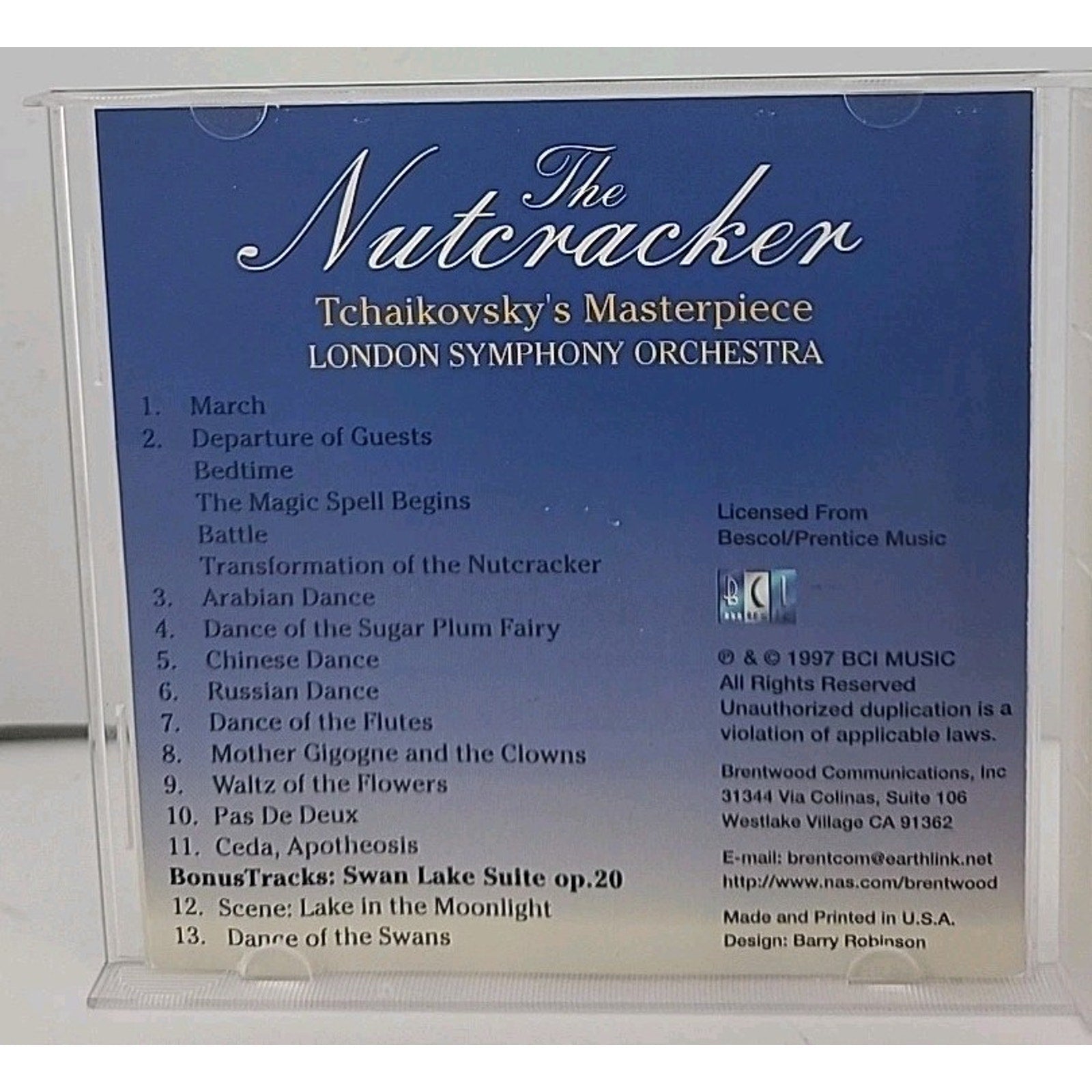 Nutcracker by P.I. Tchaikovsky (CD, 2001)