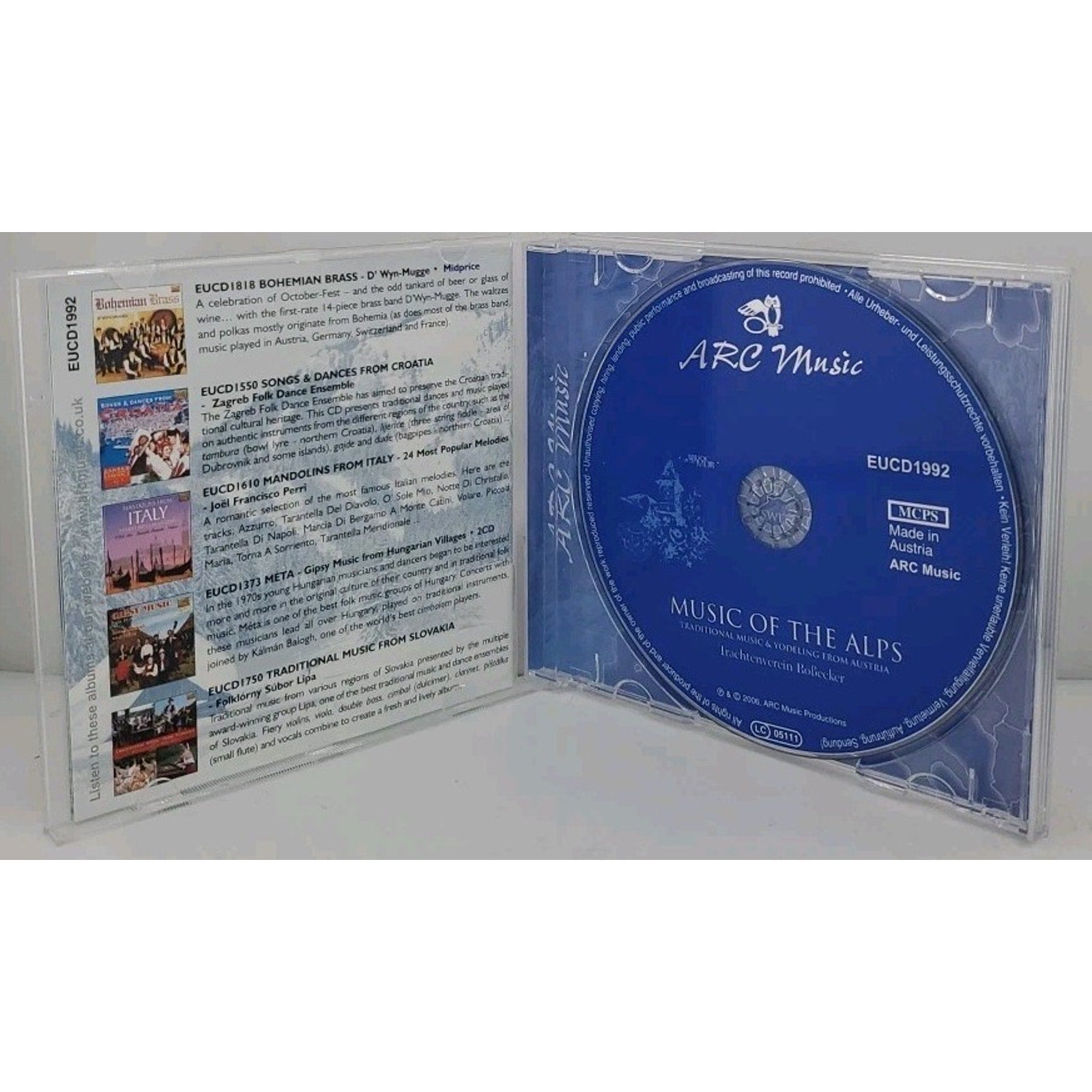 Music of the Alps: Traditional Music & Yodeling Fr by Trachtenverein RoBecker CD
