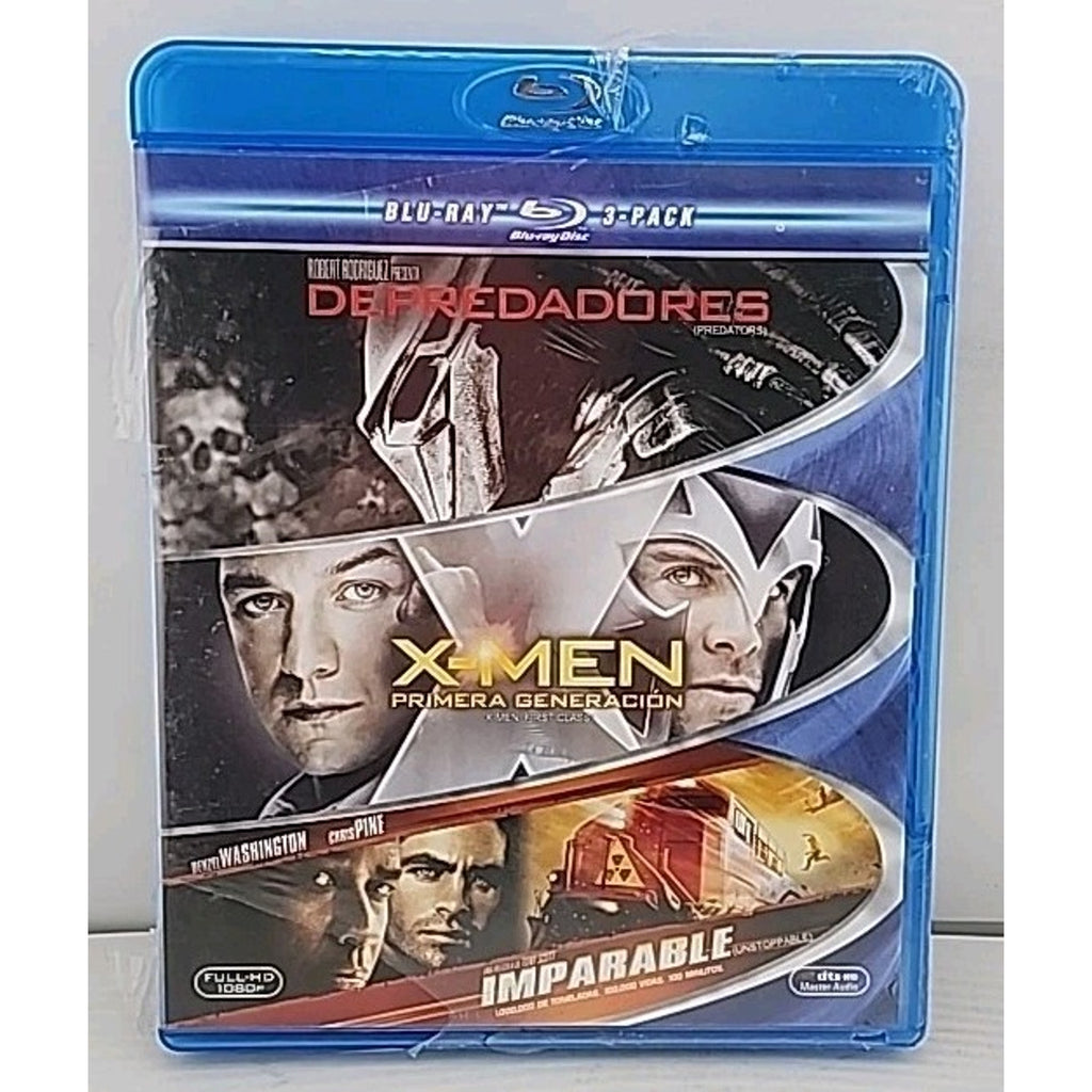 Predators / Unstoppable / X-Men: First Class Blu-ray 3 Movie Collection *Sealed*