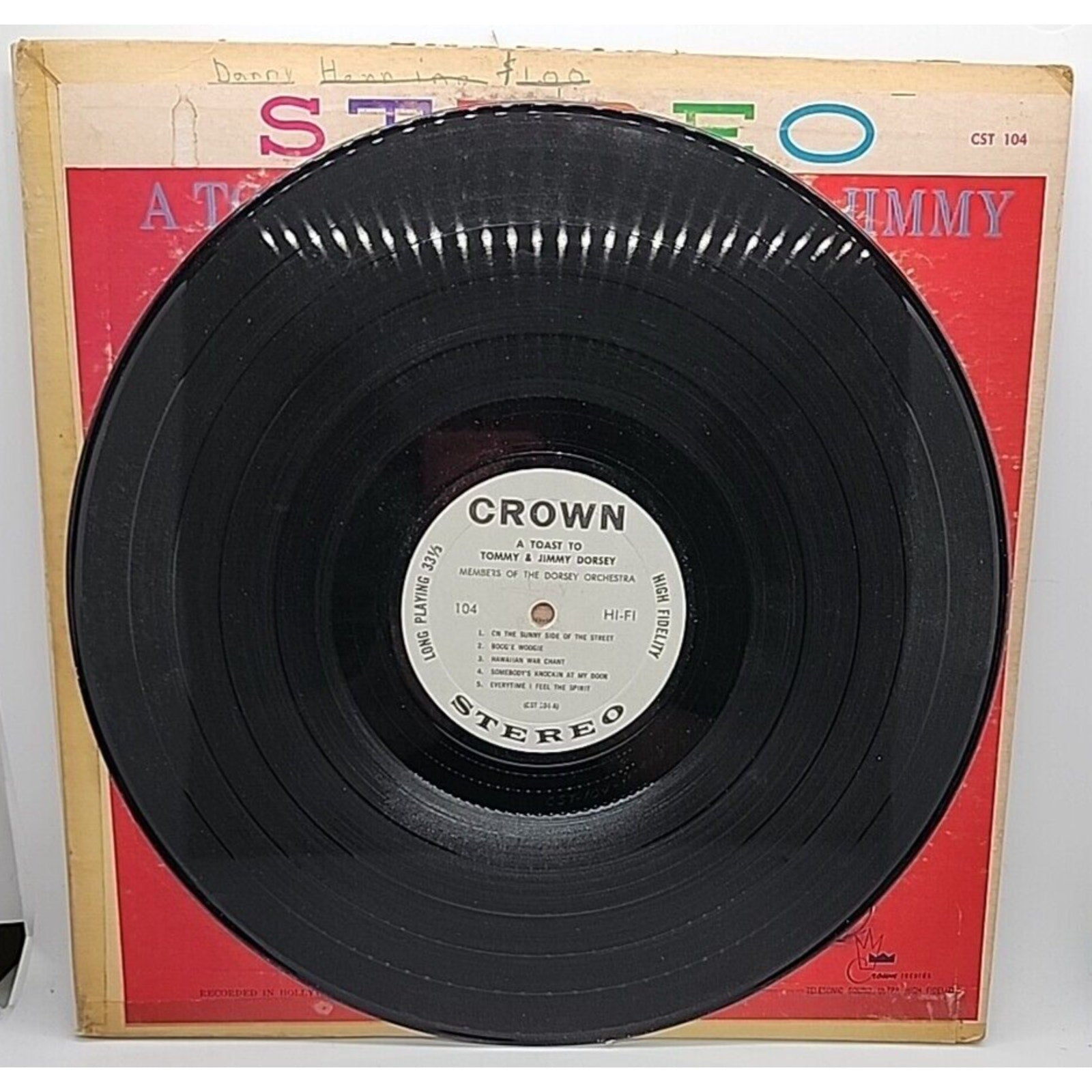 "A Toast To Tommy And Jimmy Dorsey" Dorsey Orchestra 33 LP Vinyl Record CST 104