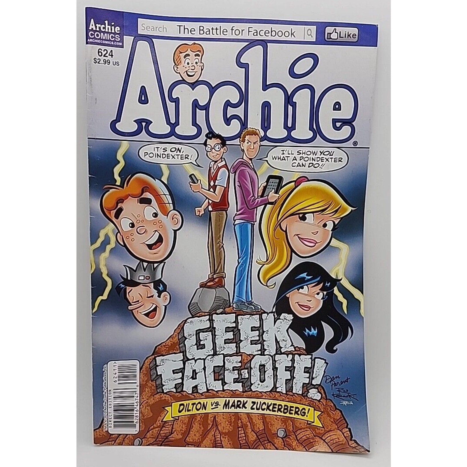 Archie # 624 Comic 2011 Battle For Facebook