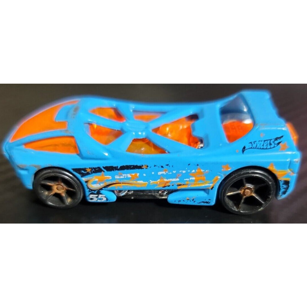 Mattel Hot Wheels Futuristic Blue Orange #55 J3276