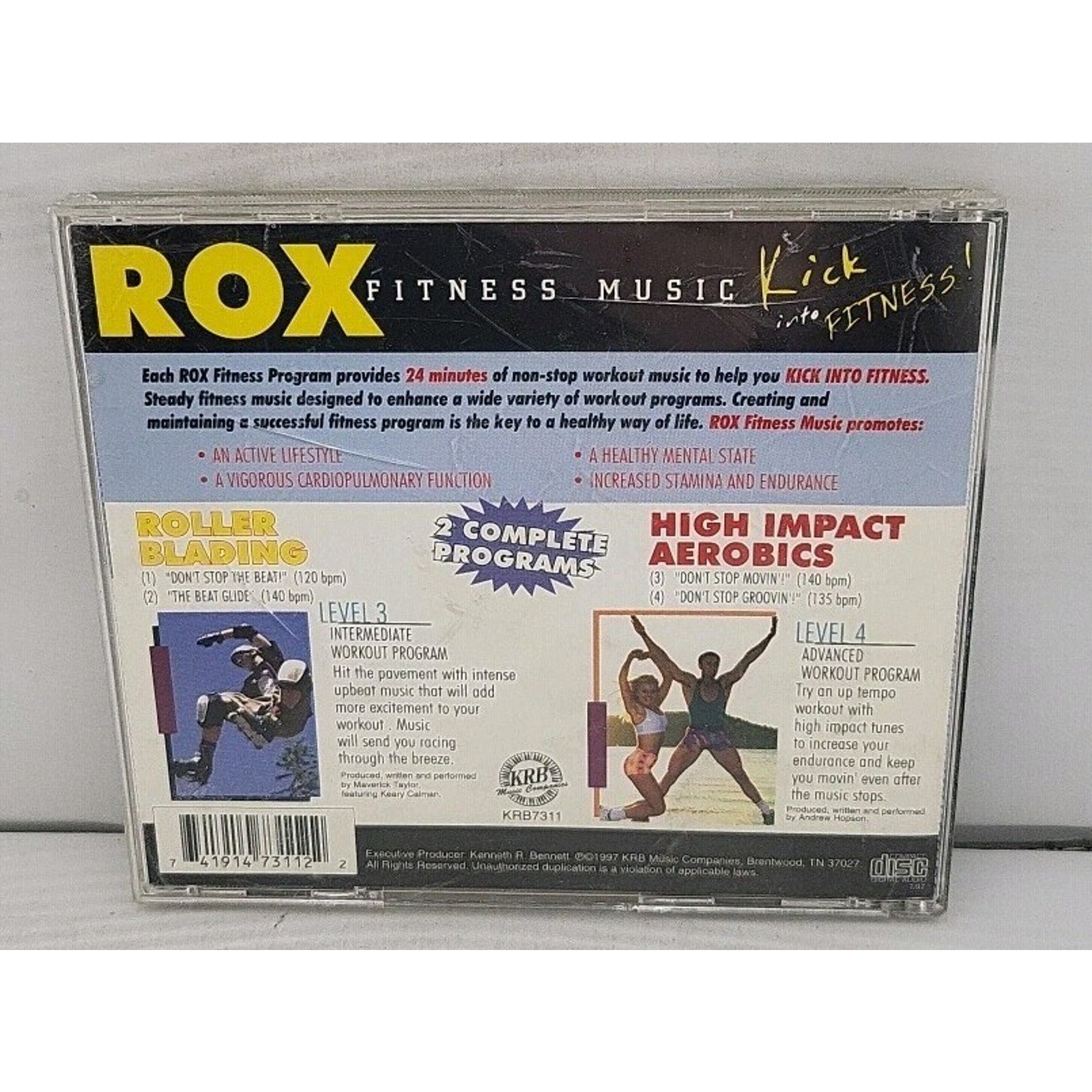 Rox Fitness Music Roller Blading CD Level 3 Workout Program