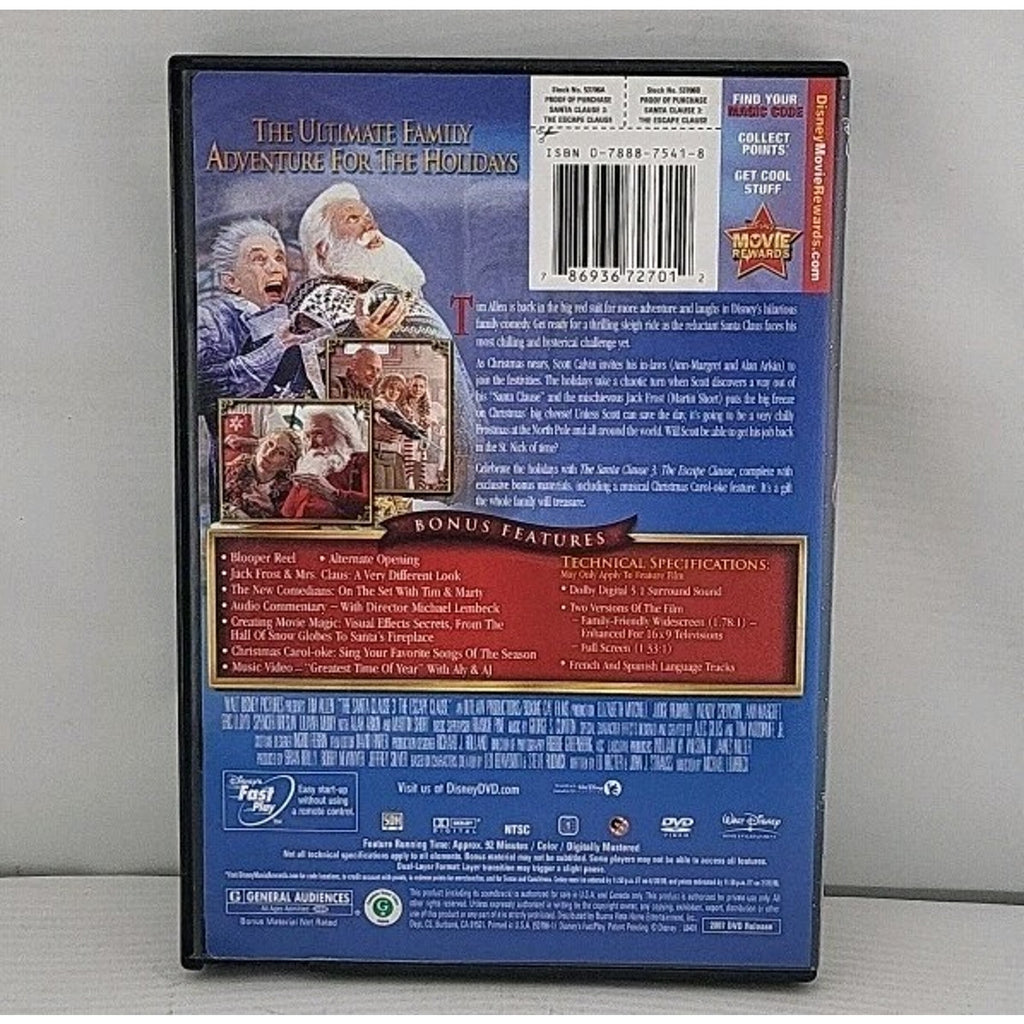The Santa Clause 3: the Escape Clause (DVD, 2006)