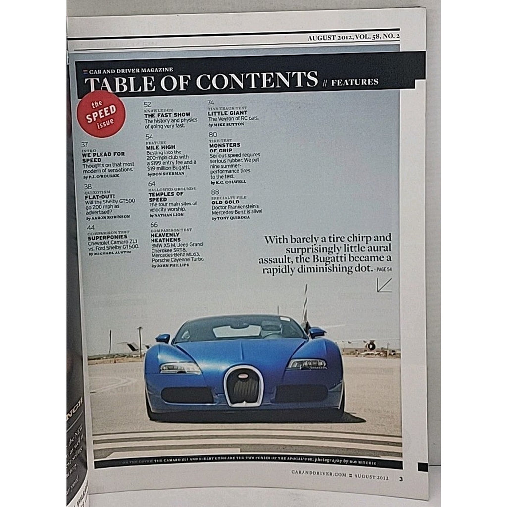 Car And Driver Magazine - August 2012 - Vol. 58 No. 2
