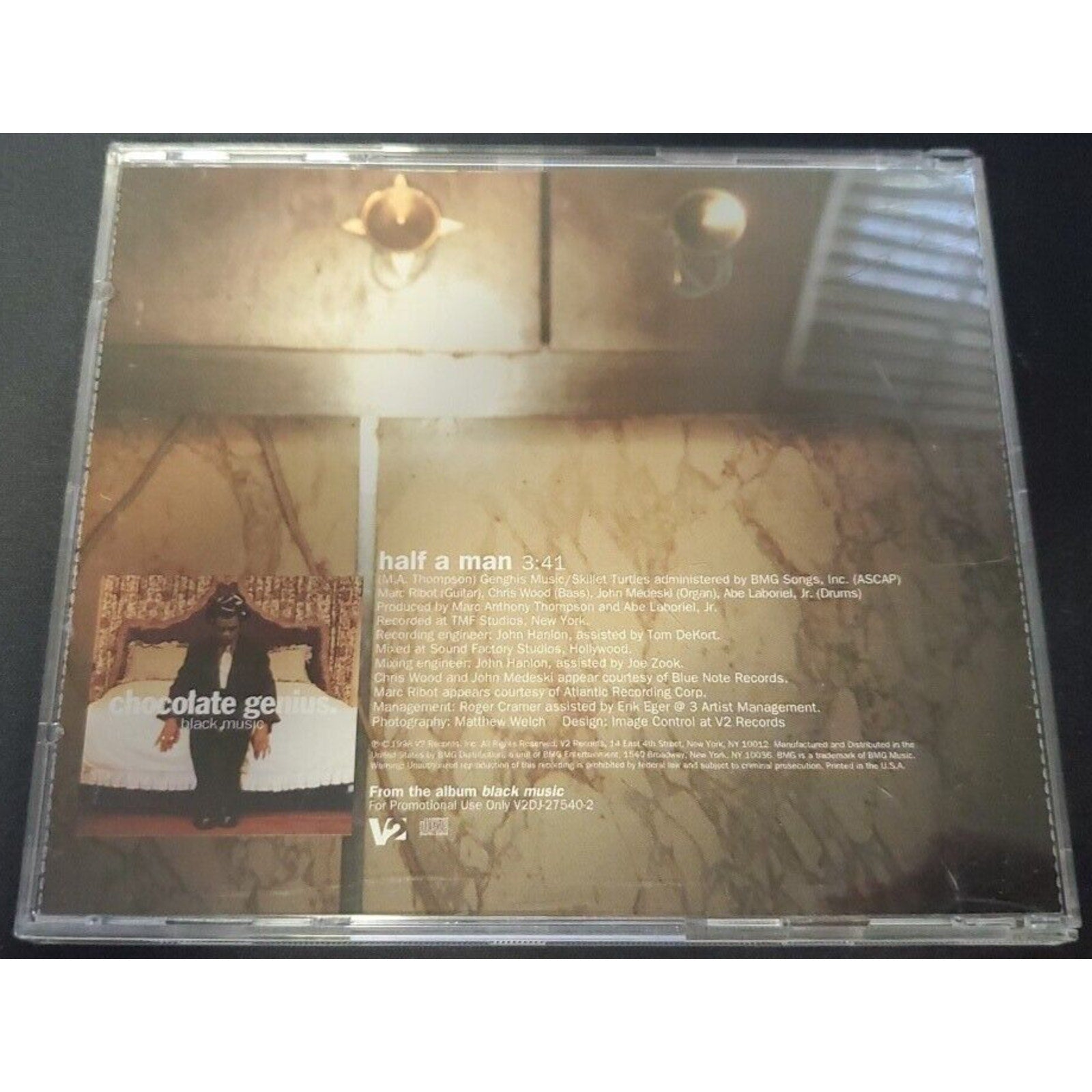 Chocolate Genius - Half A Man Promotional ONLY CD Single
